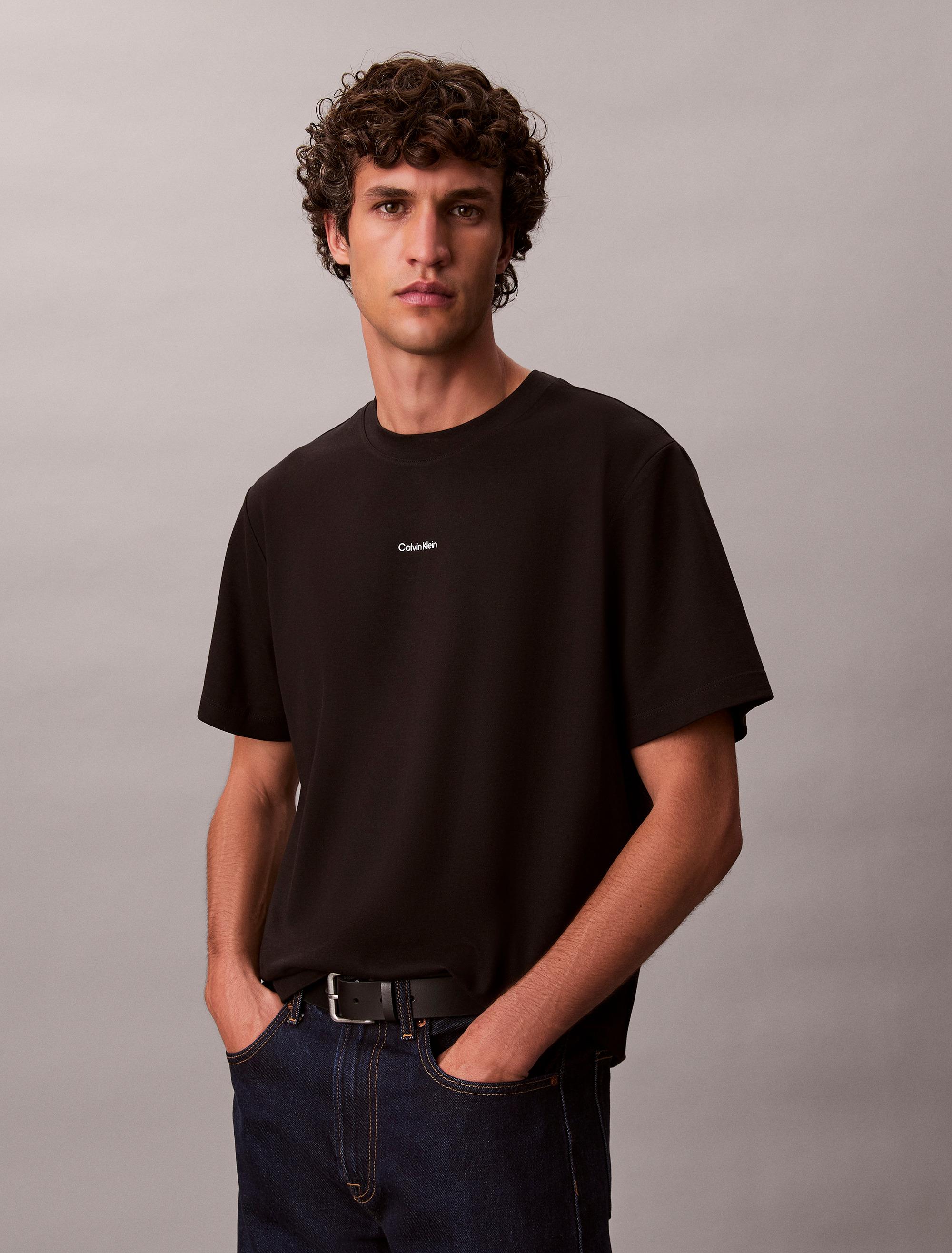 Cotton Stretch Pique Logo T-Shirt