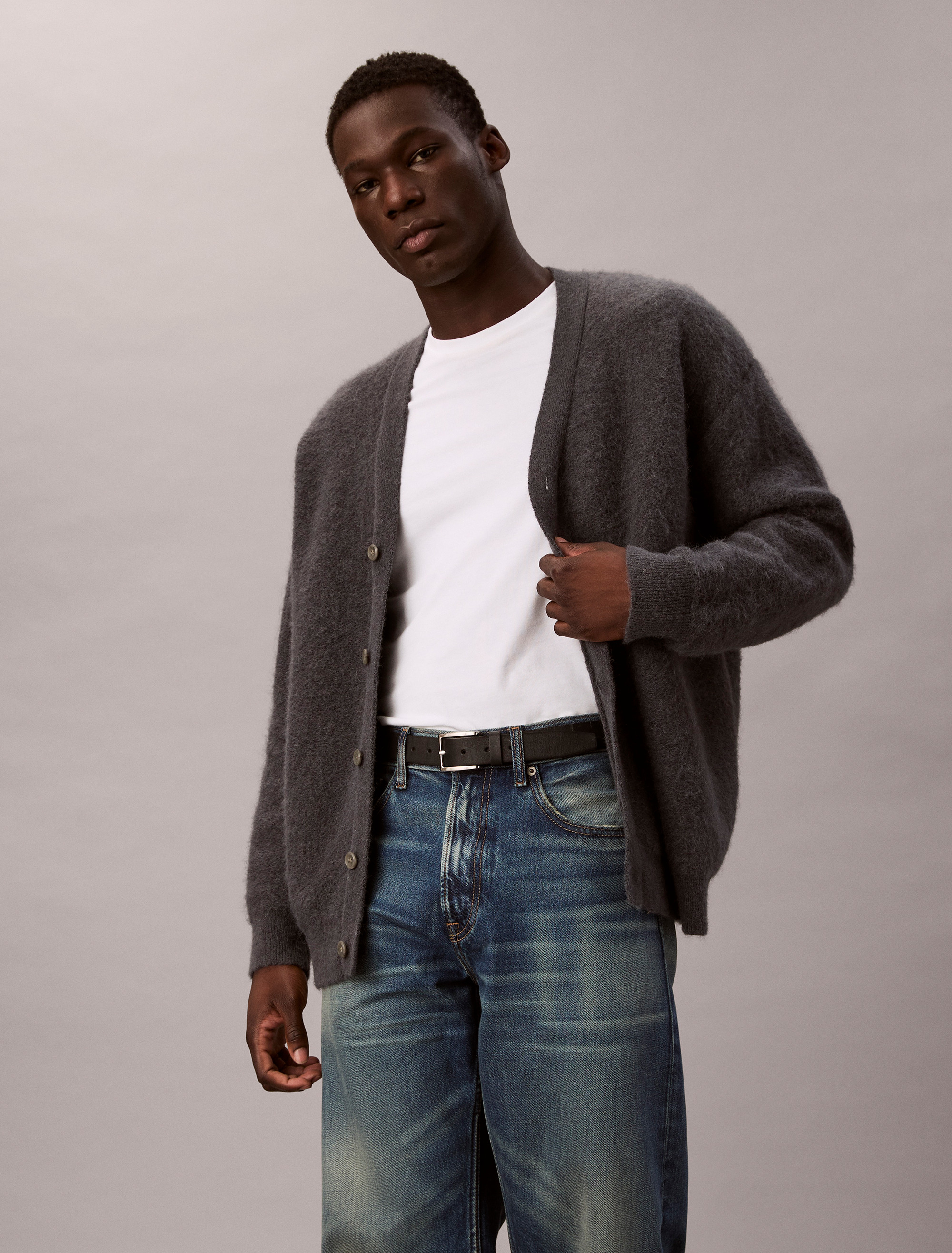 Brushed Alpaca Blend Cardigan