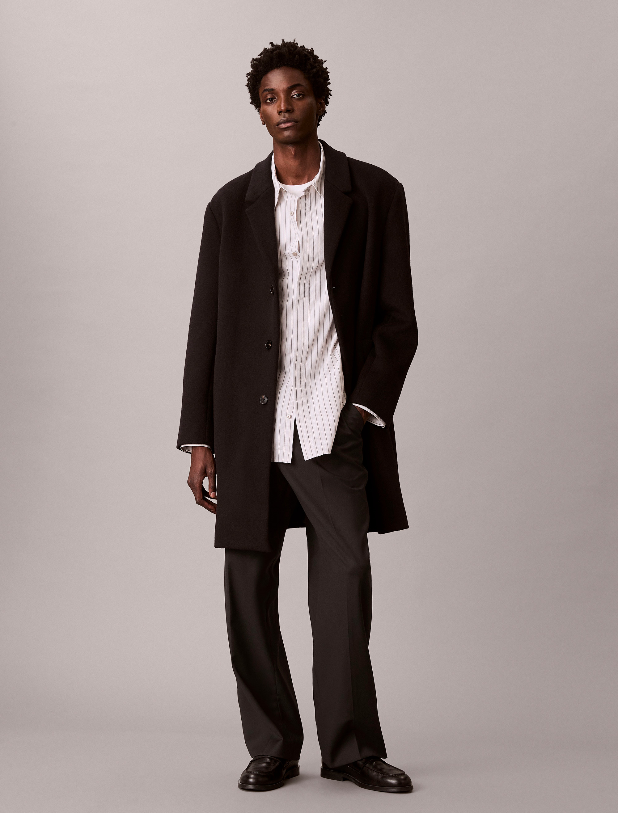 Stripe Relaxed Button-Down Shirt