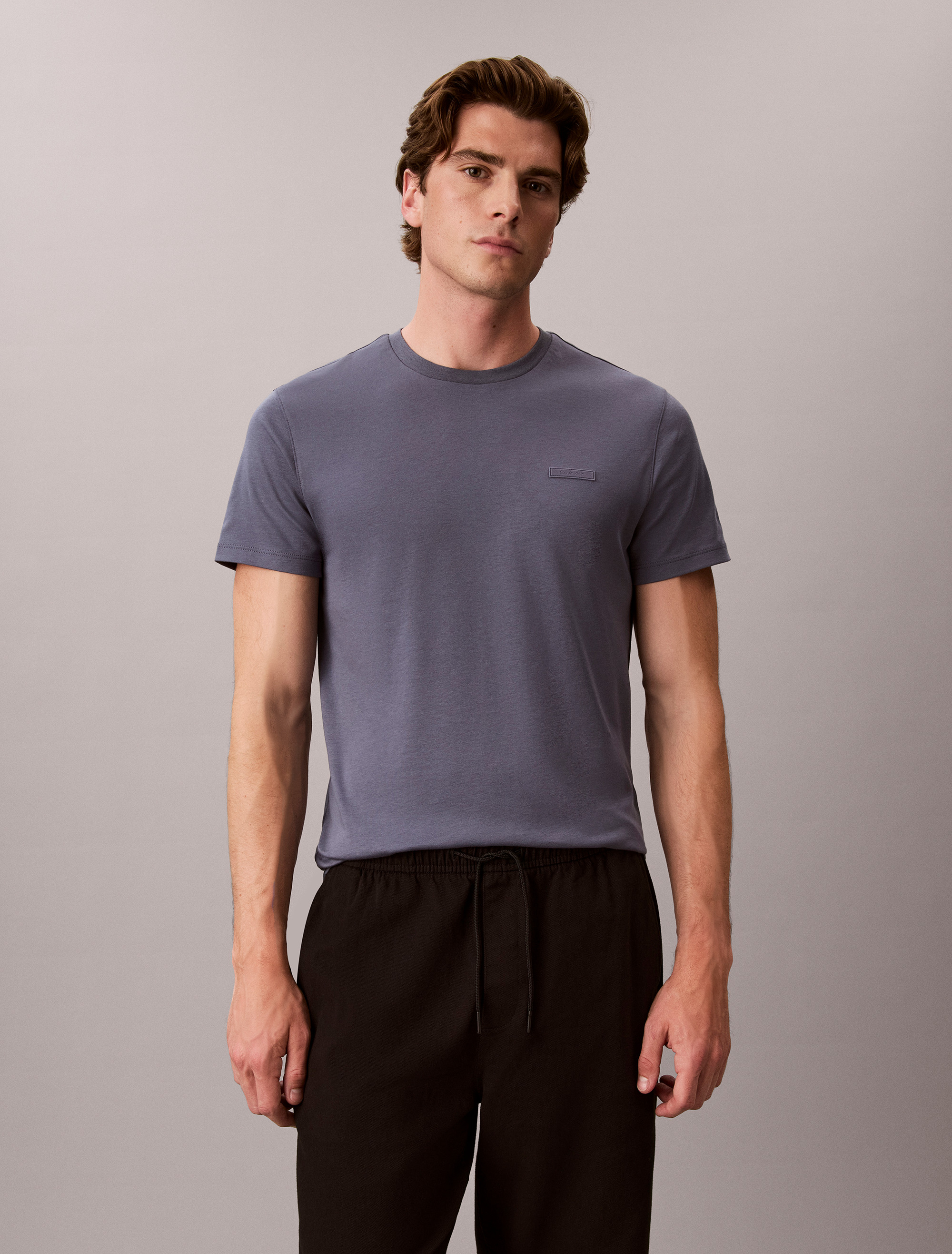 Slim Cotton Badge T-Shirt
