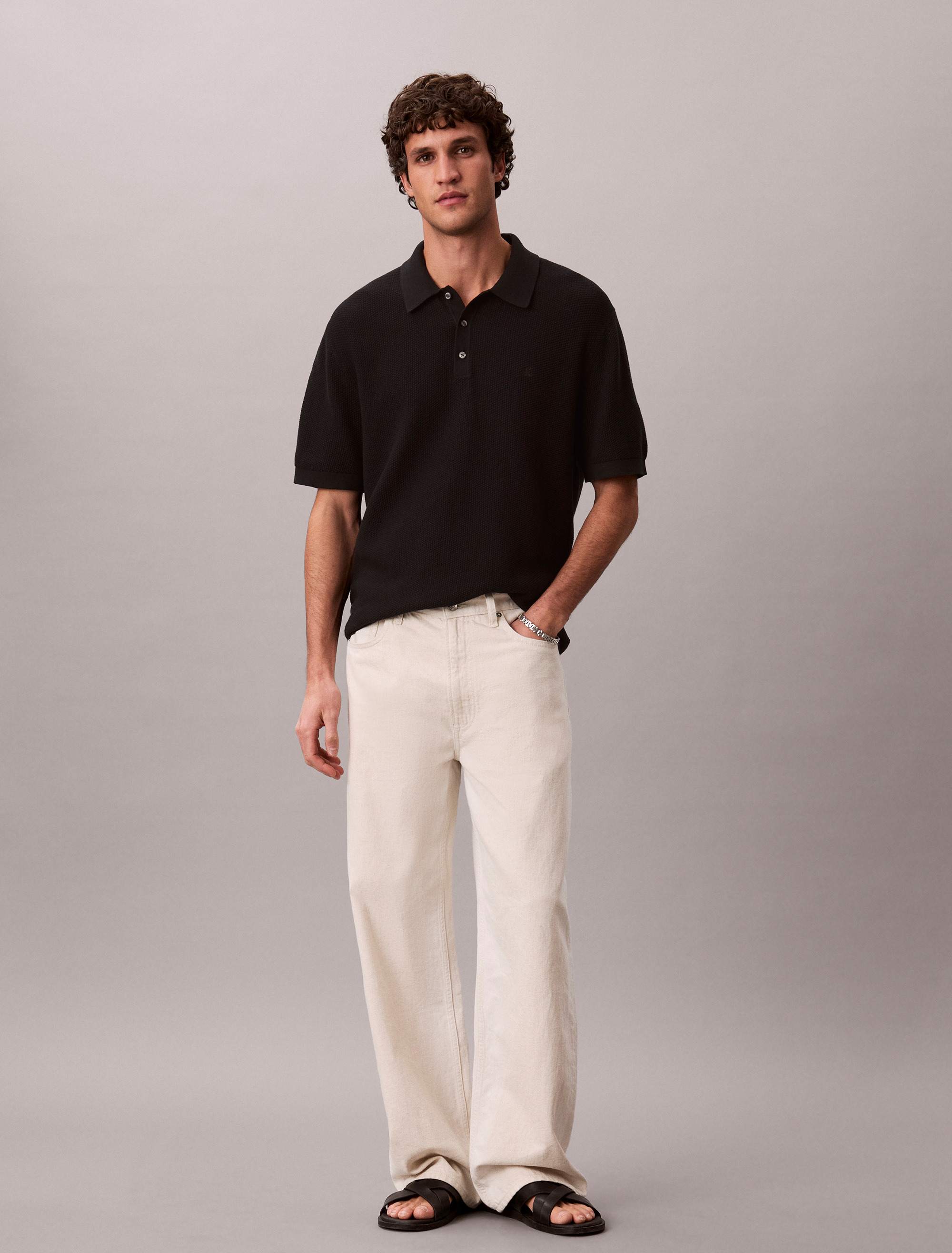 Cotton Textured Classic Polo Shirt