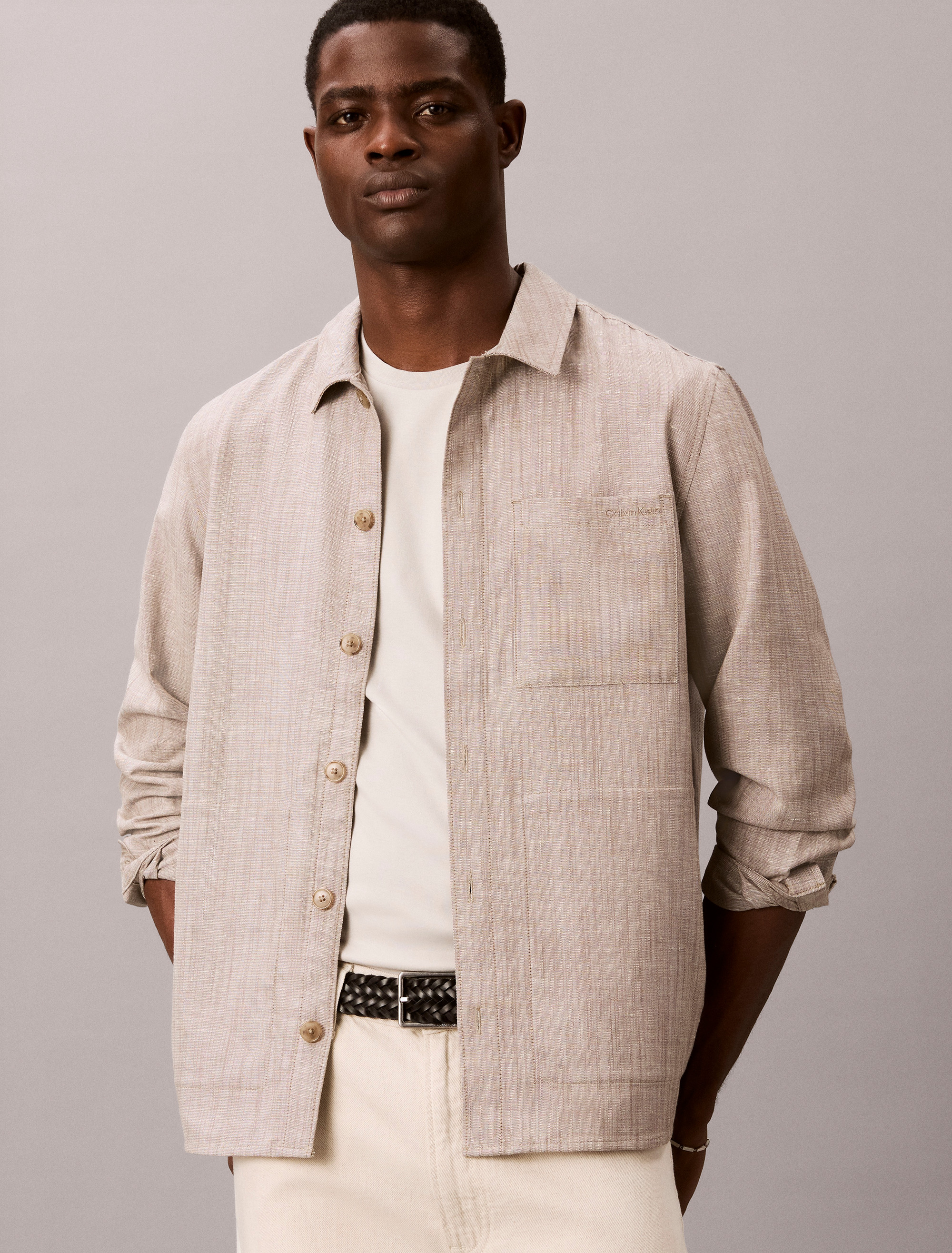 Linen Blend Overshirt