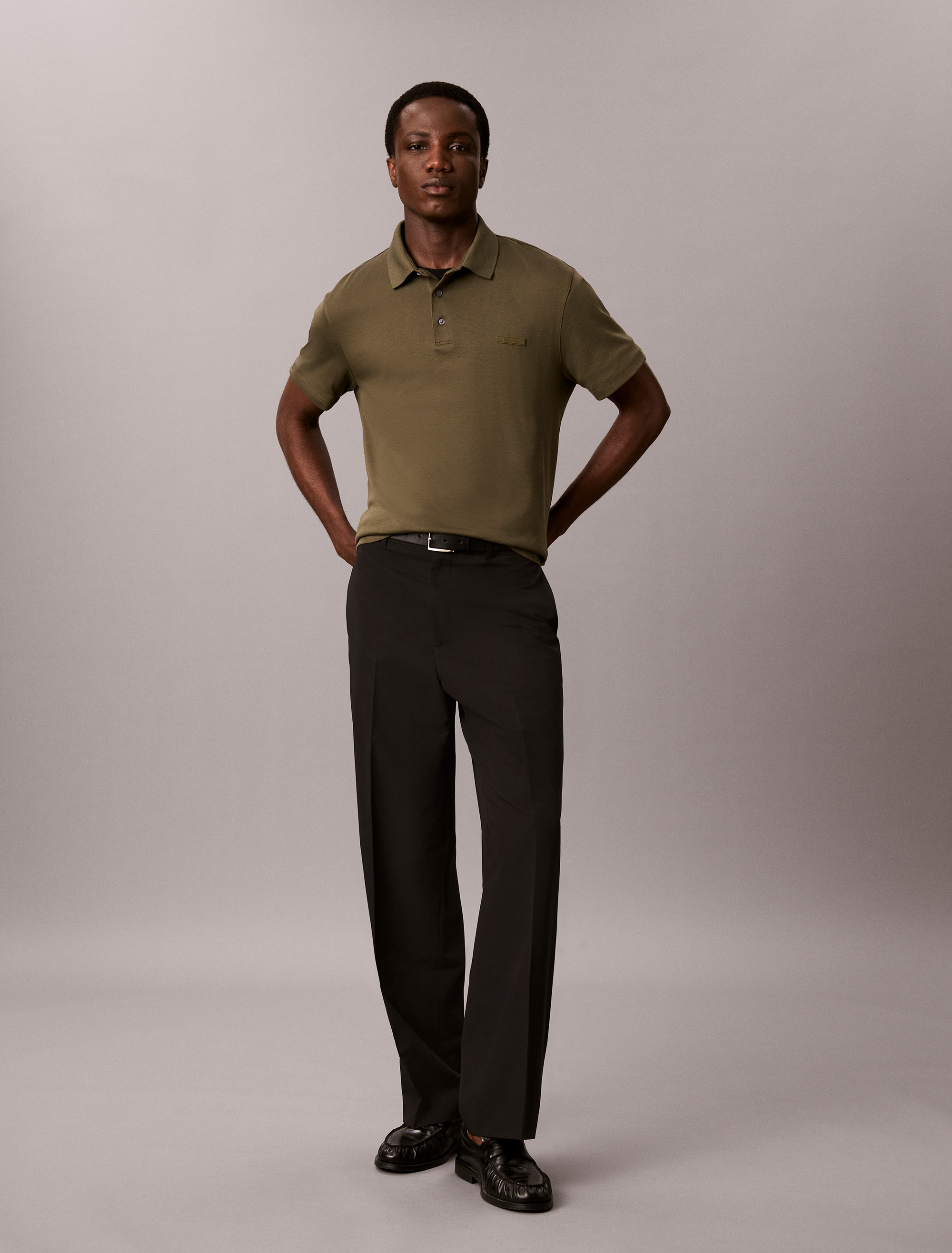 Slim Cotton Badge Polo Shirt