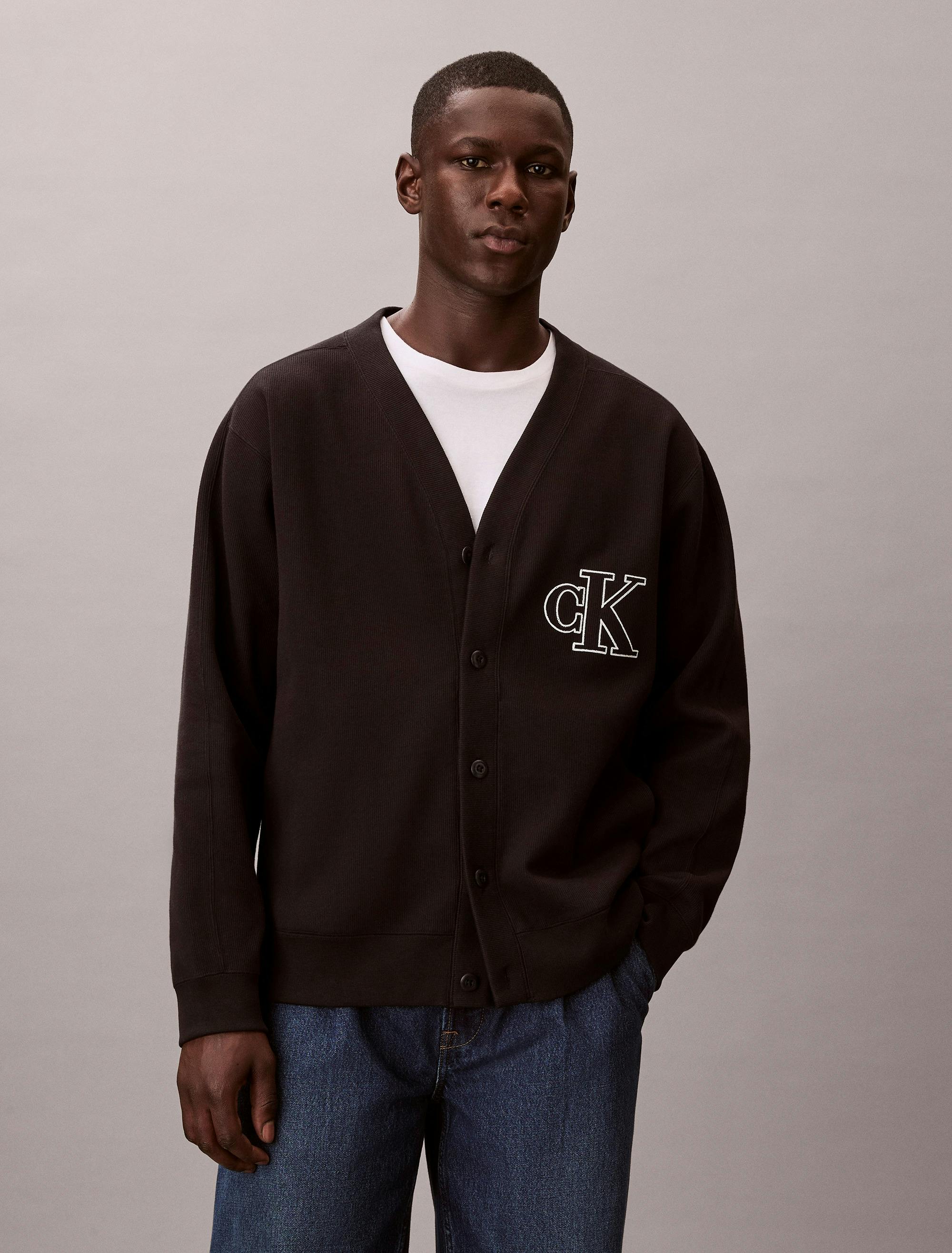 Double Rib Logo Cardigan | Calvin Klein
