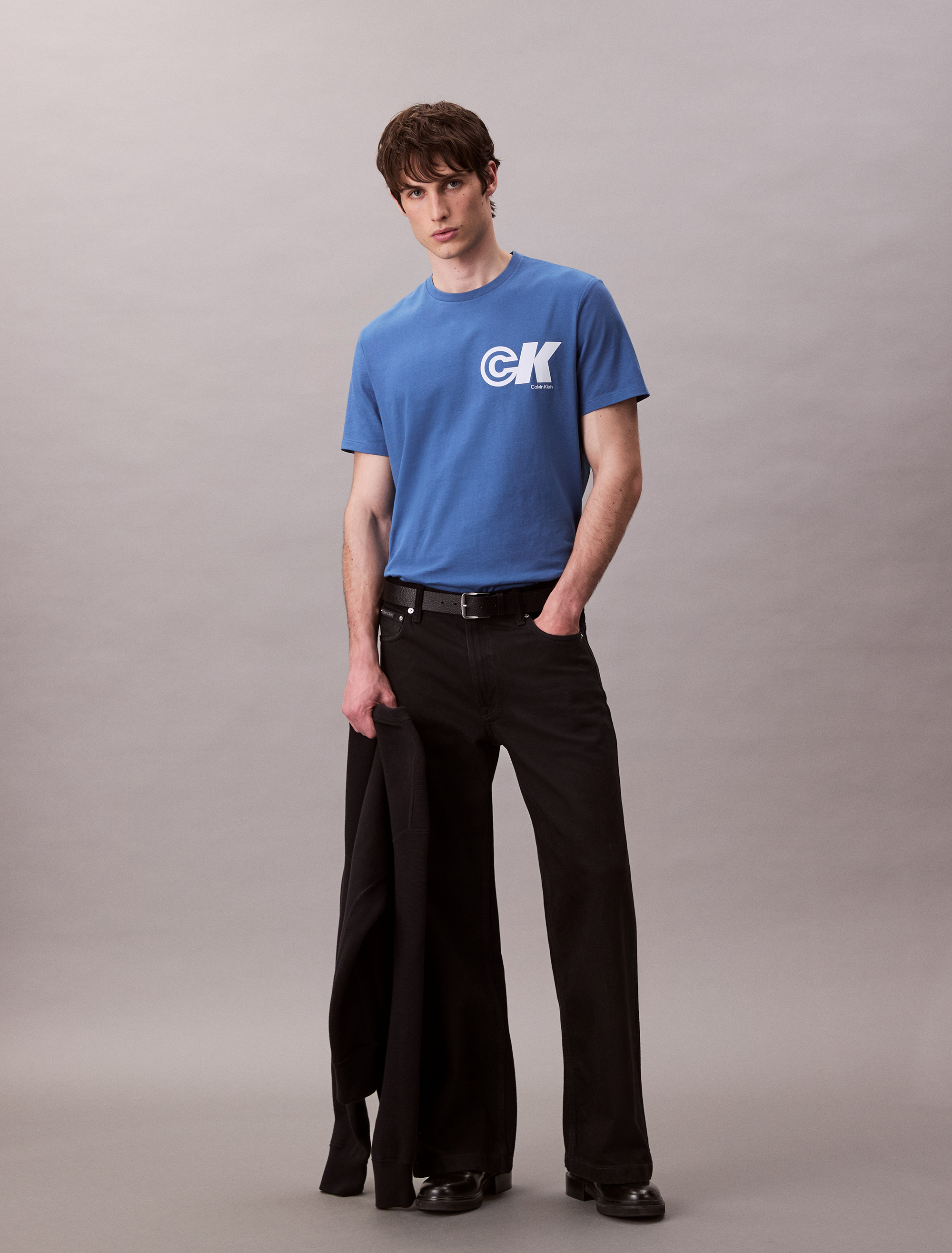 Varsity Monogram Logo Patch T-Shirt | Calvin Klein