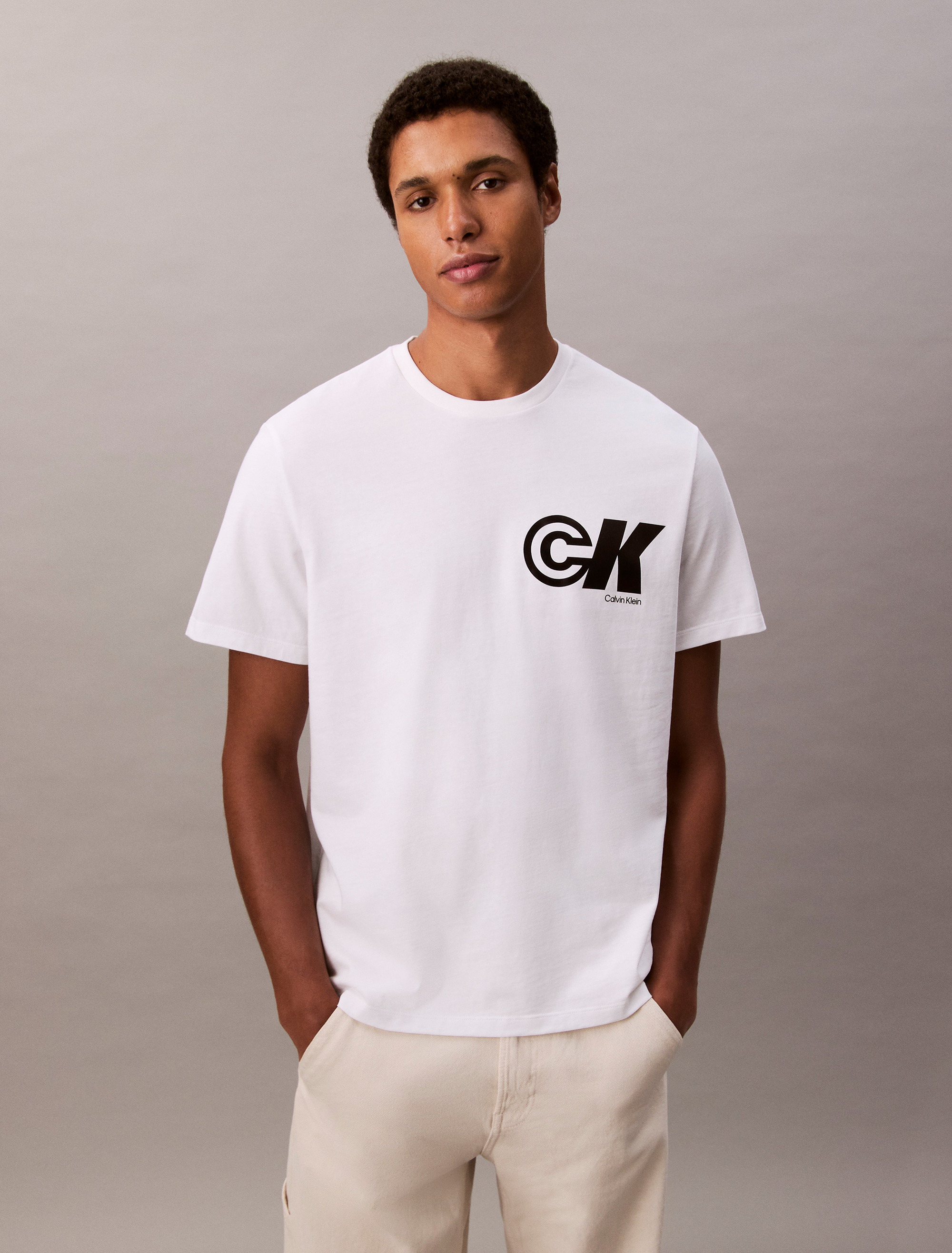 ★★ ★★ Unisex 2PACK Relaxed Fit Monogram Logo Relaxed Fit Archive Logo Crewneck T-Shirt | Calvin Klein