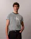 Monogram Logo Stripe Relaxed T-Shirt