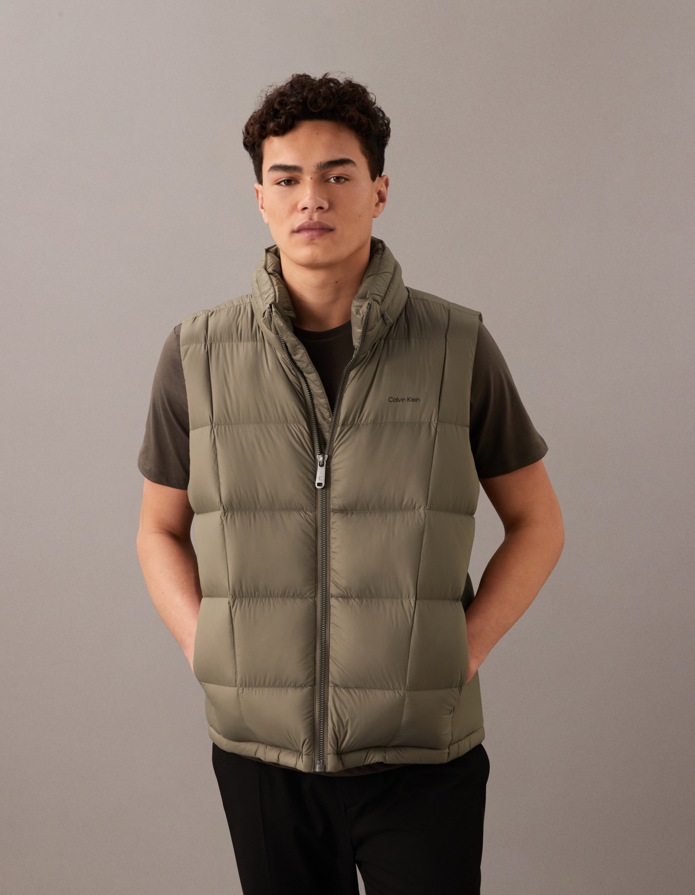 Nylon Quilted Puffer Vest
