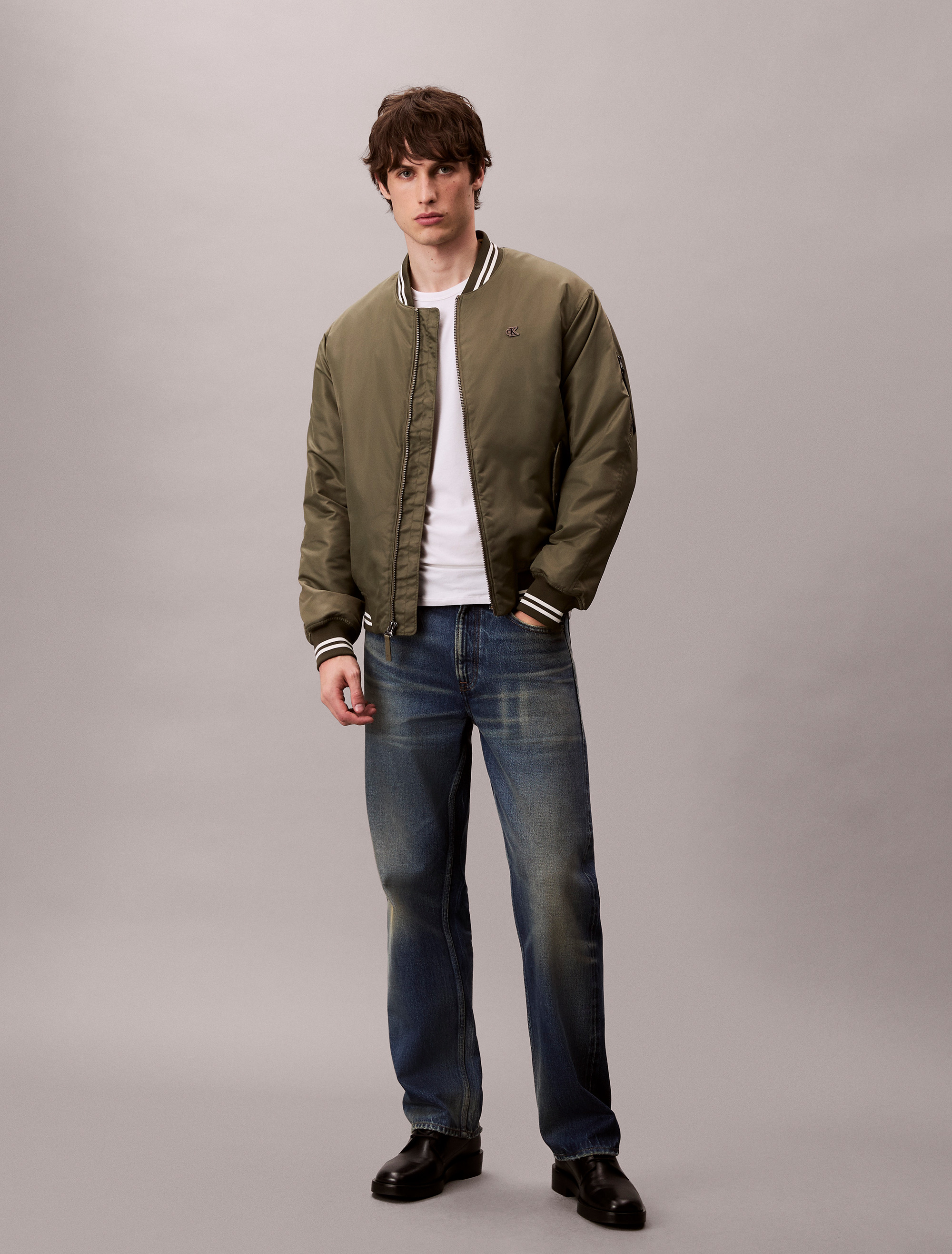 Nylon Tipped Bomber Jacket