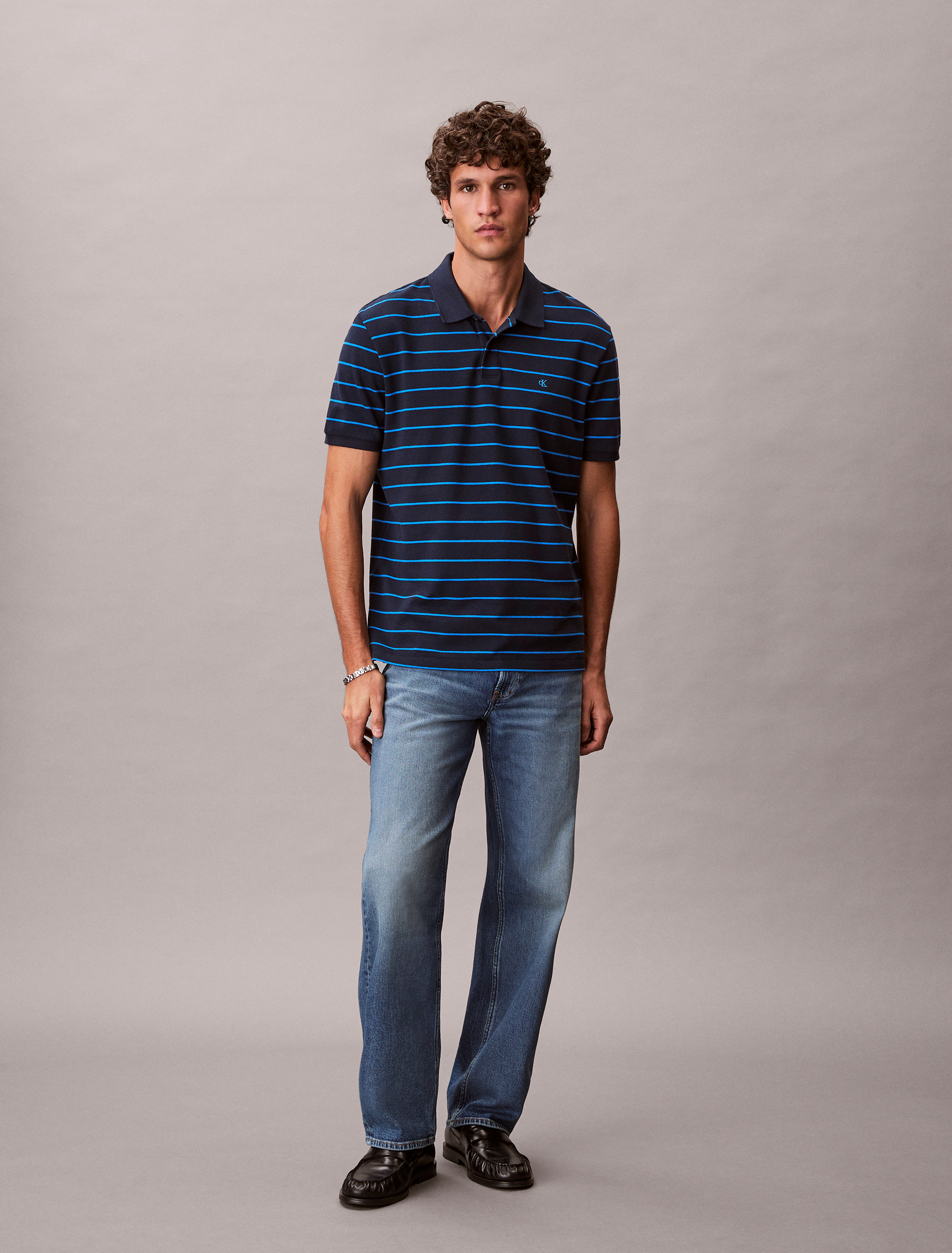Striped Pique Classic Polo Shirt