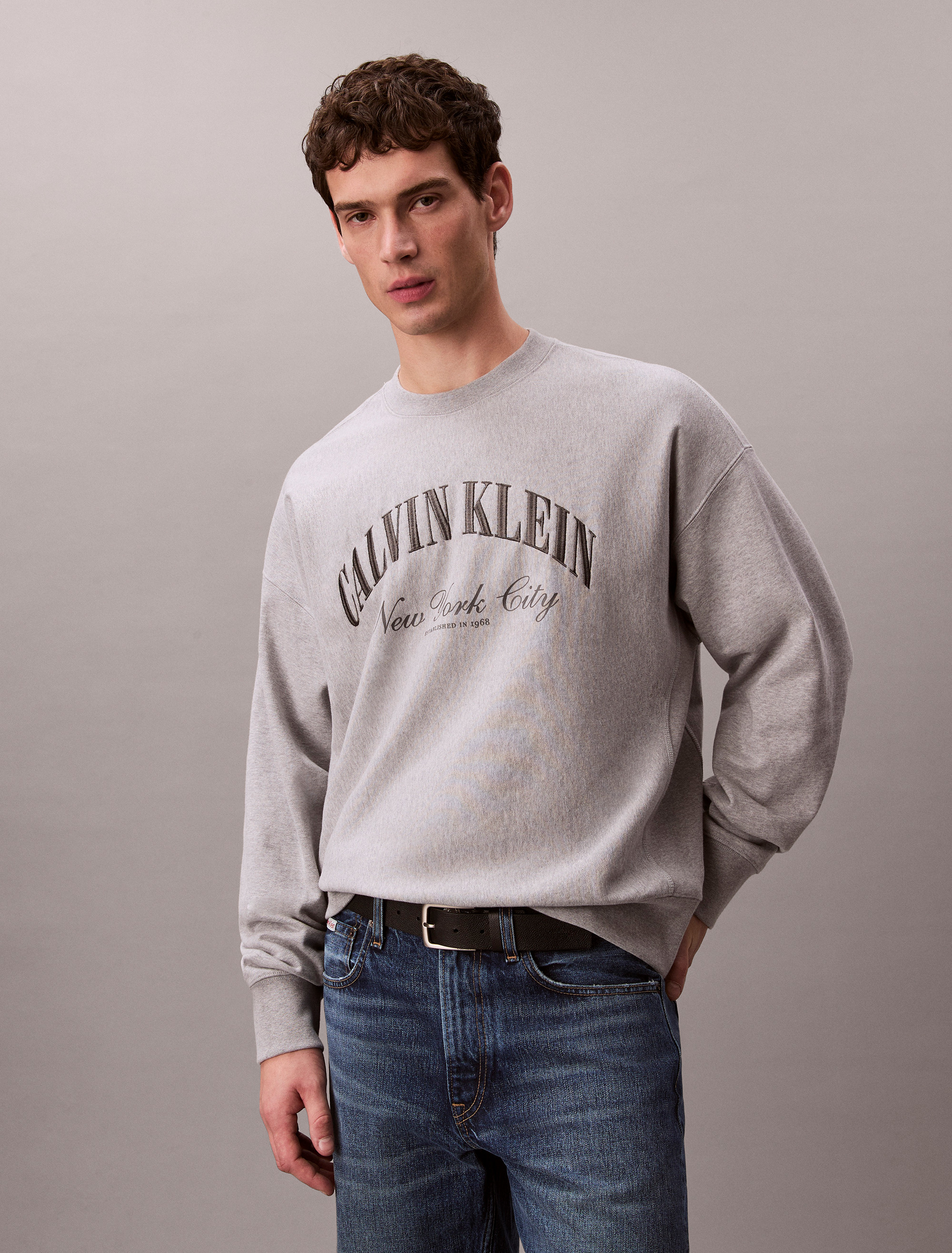 Terry Logo Graphic Relaxed Sweatshirt