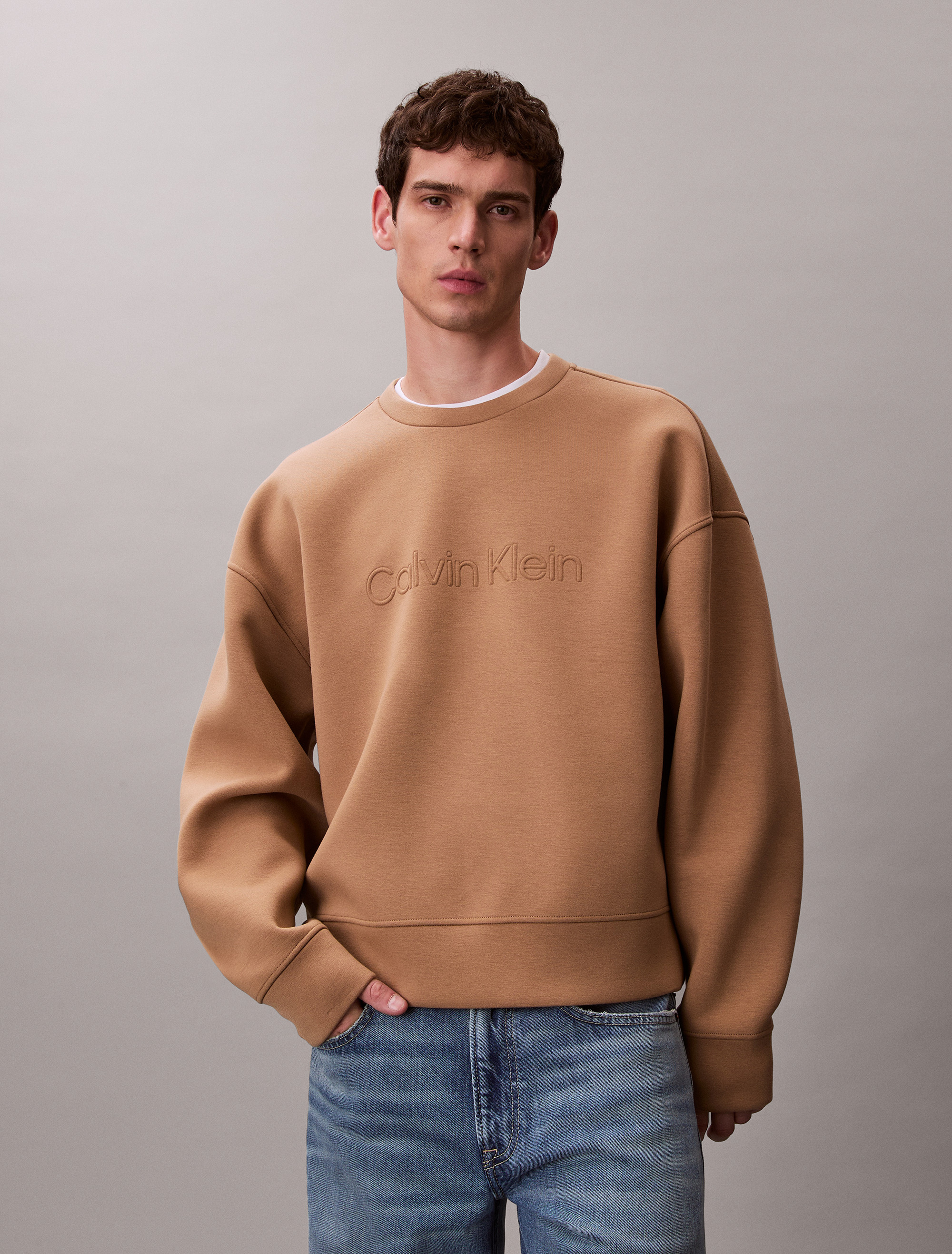 Relaxed Embossed Logo Sweatshirt