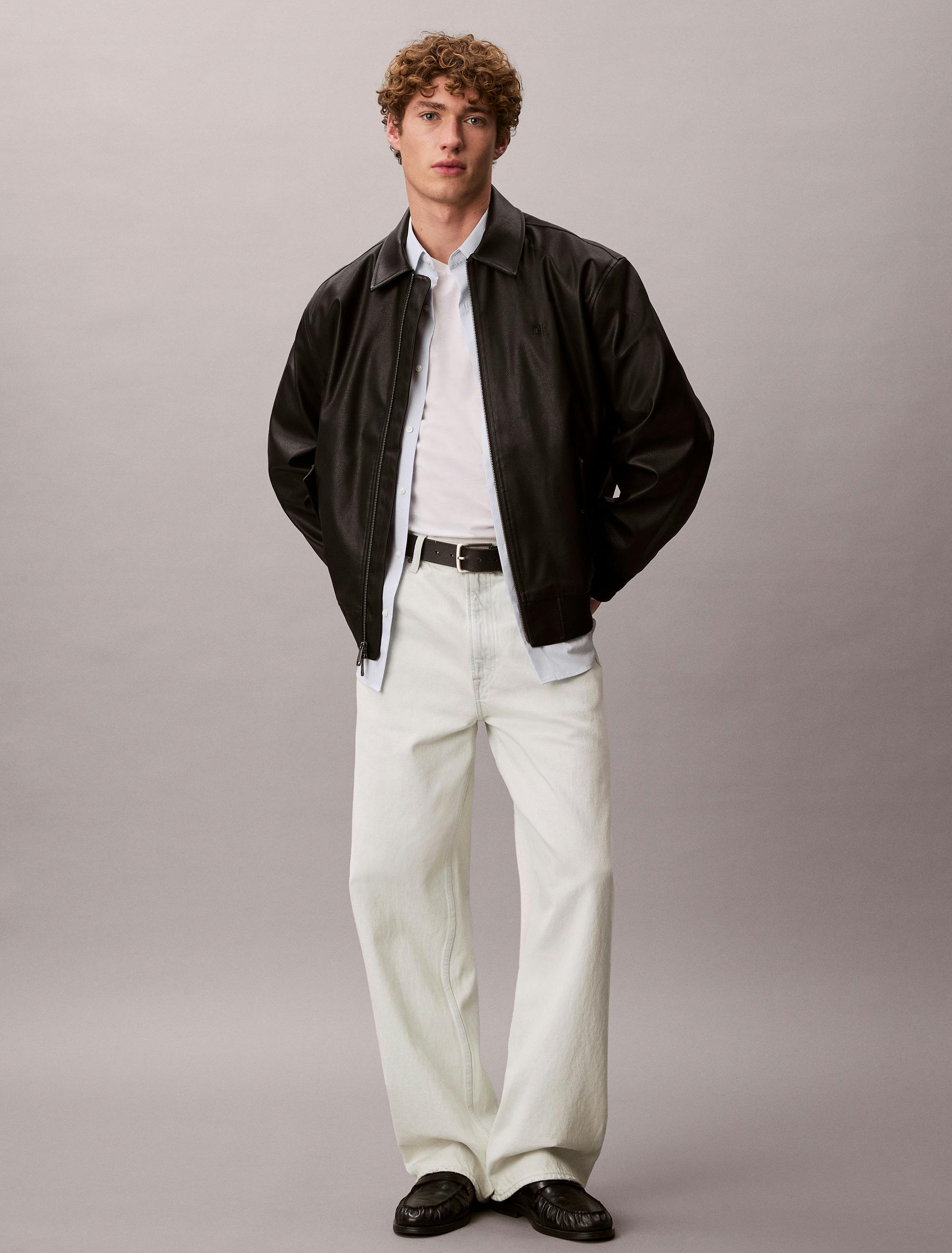 Faux Leather Bomber Jacket | Calvin Klein
