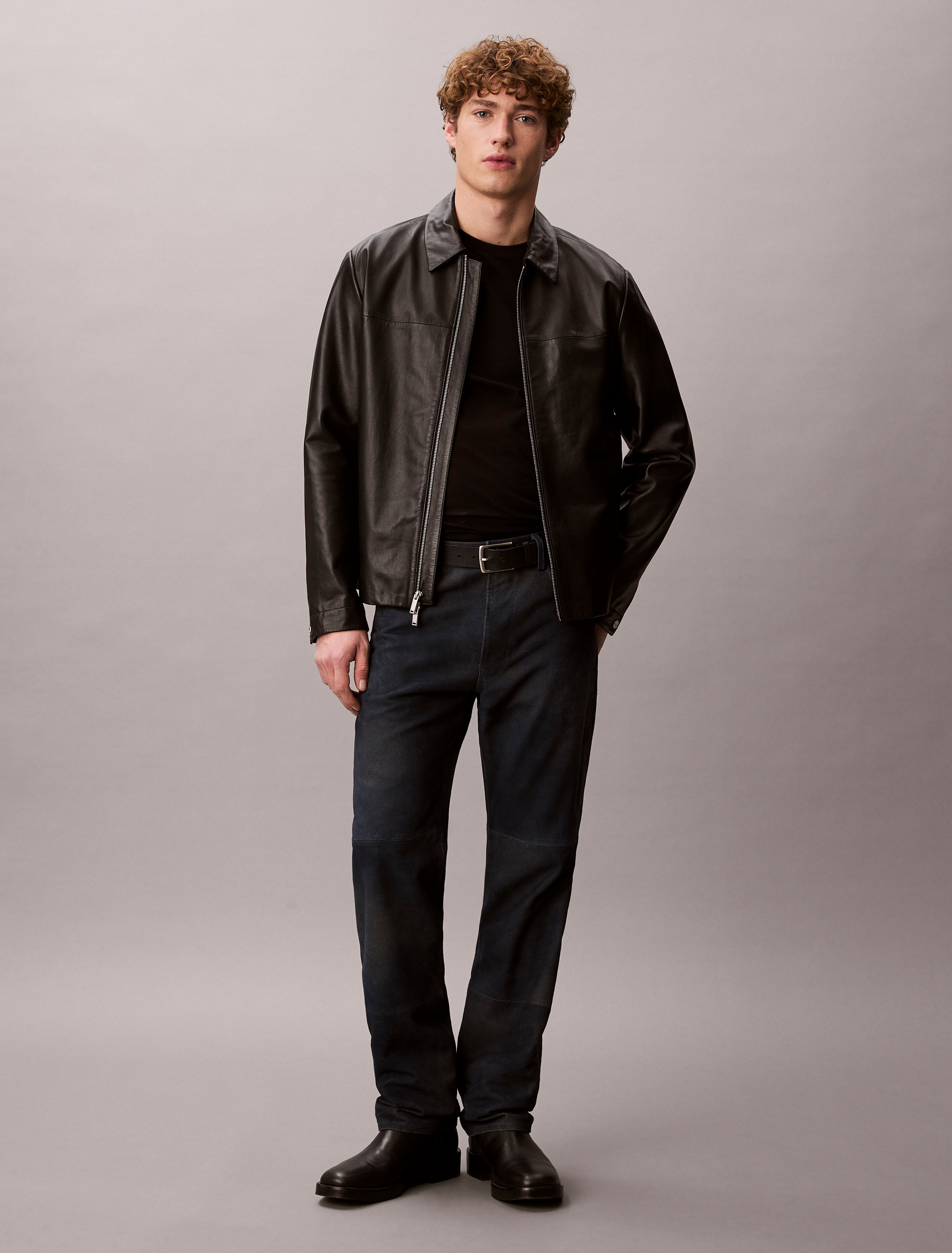 Suede 90s Straight Pants