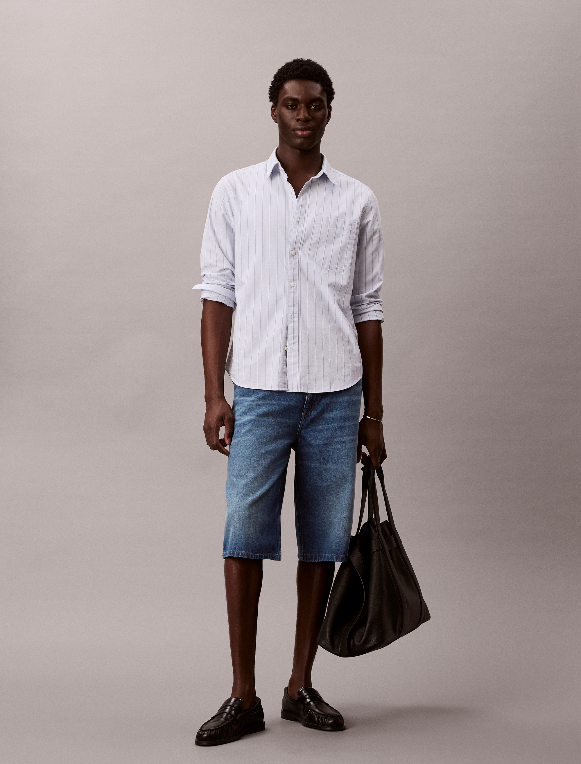 Relaxed Long Denim Shorts