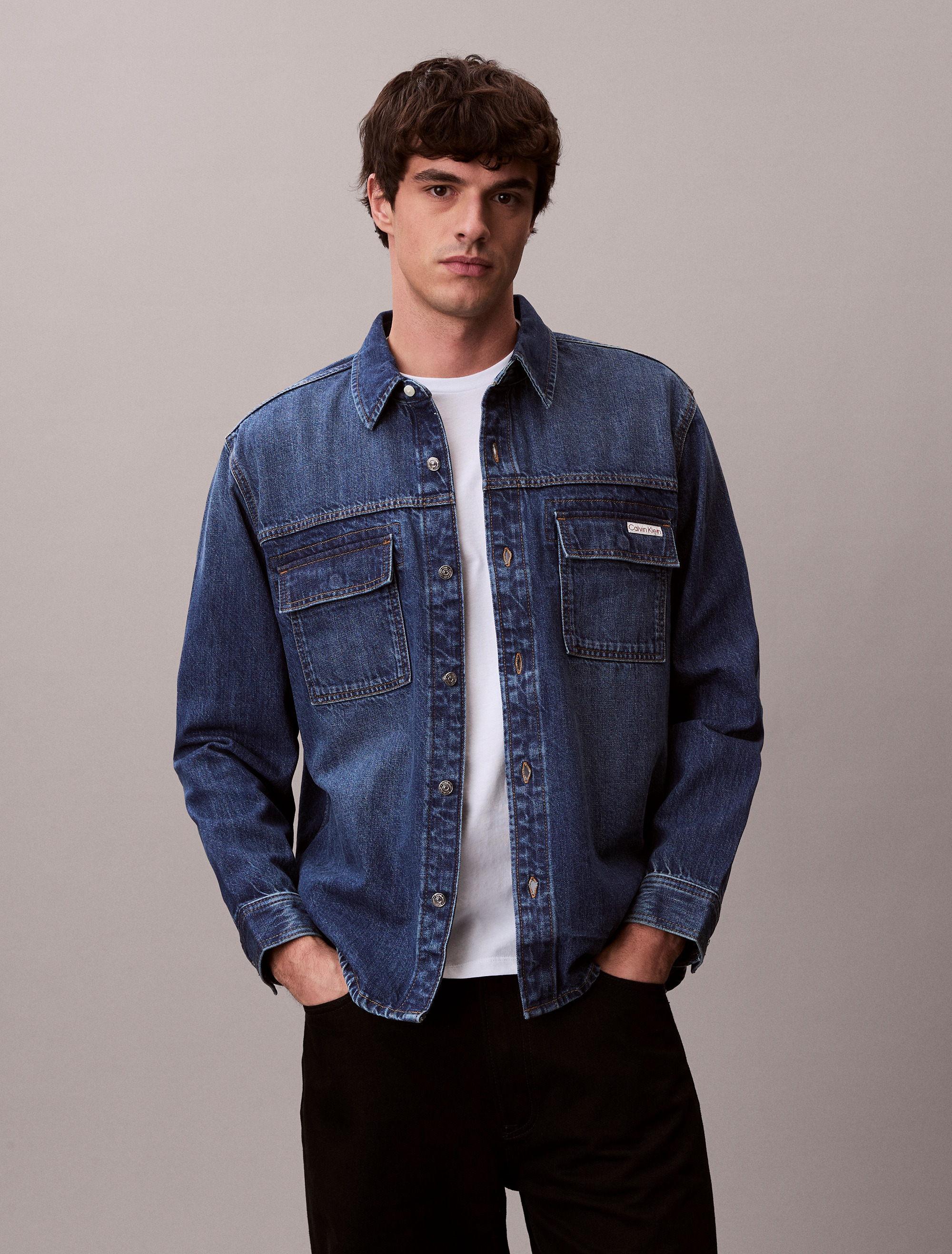 Denim Utility Shirt Jacket