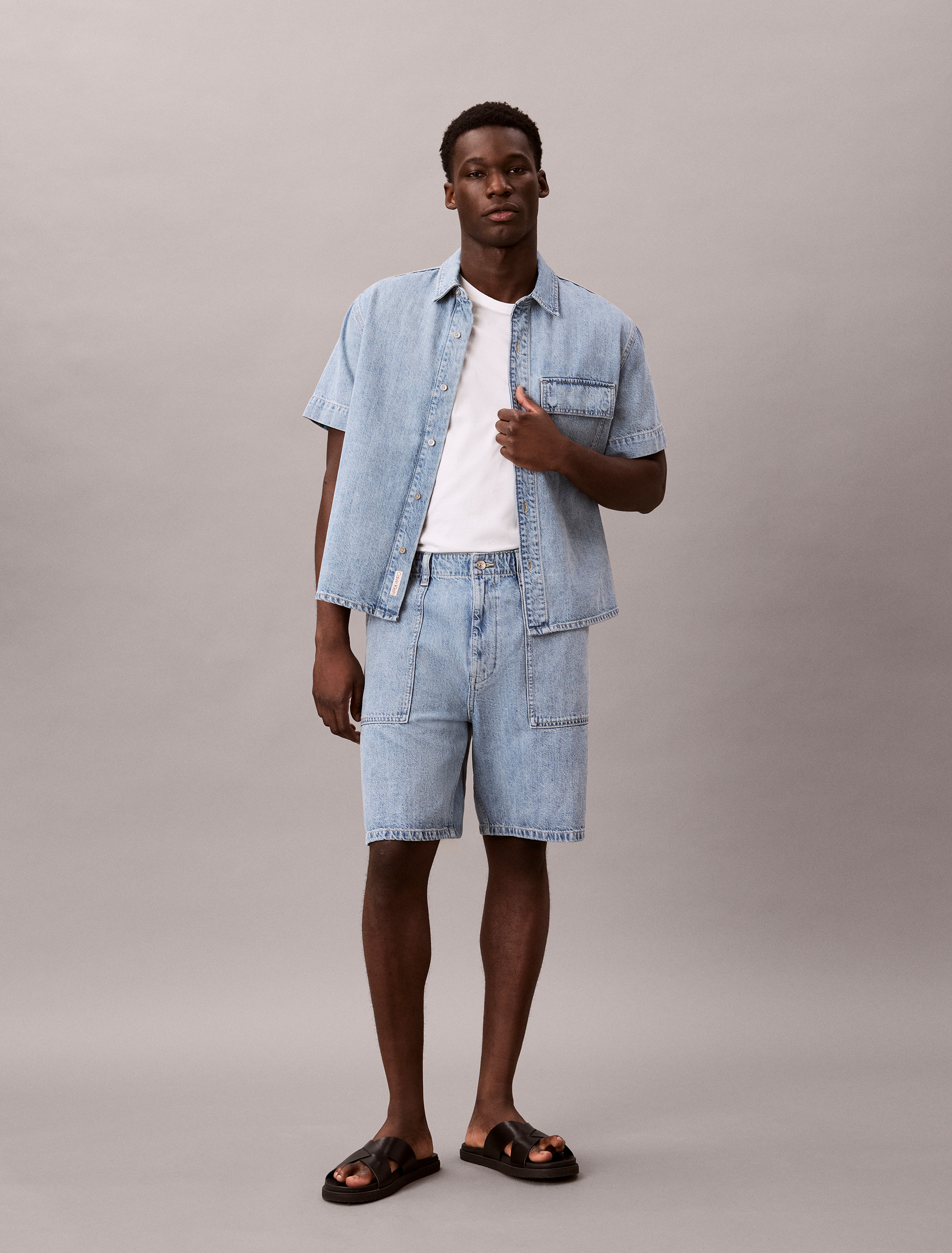 Denim Utility Shorts