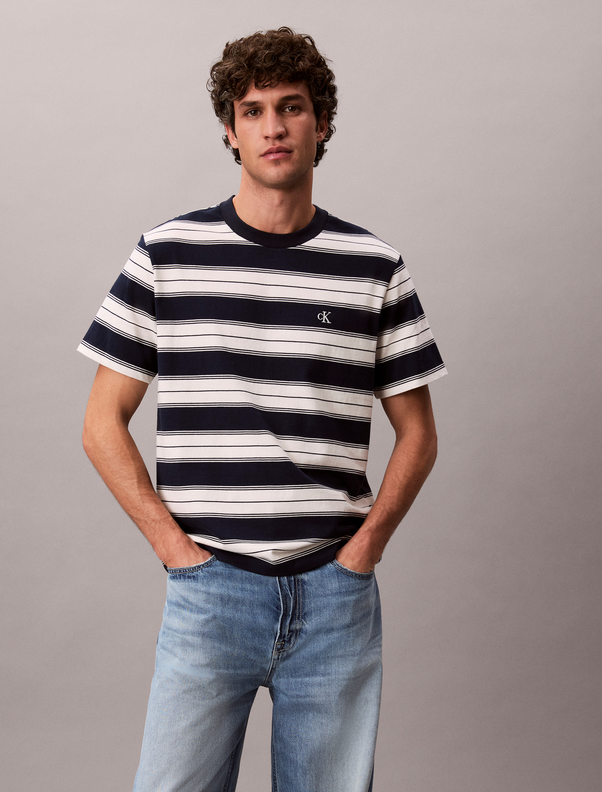 Monogram Stripe Relaxed T-Shirt