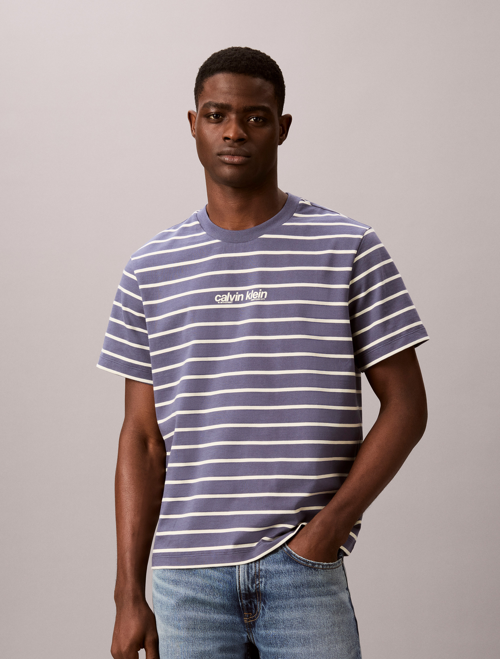 Logo Graphic Stripe Relaxed T-Shirt