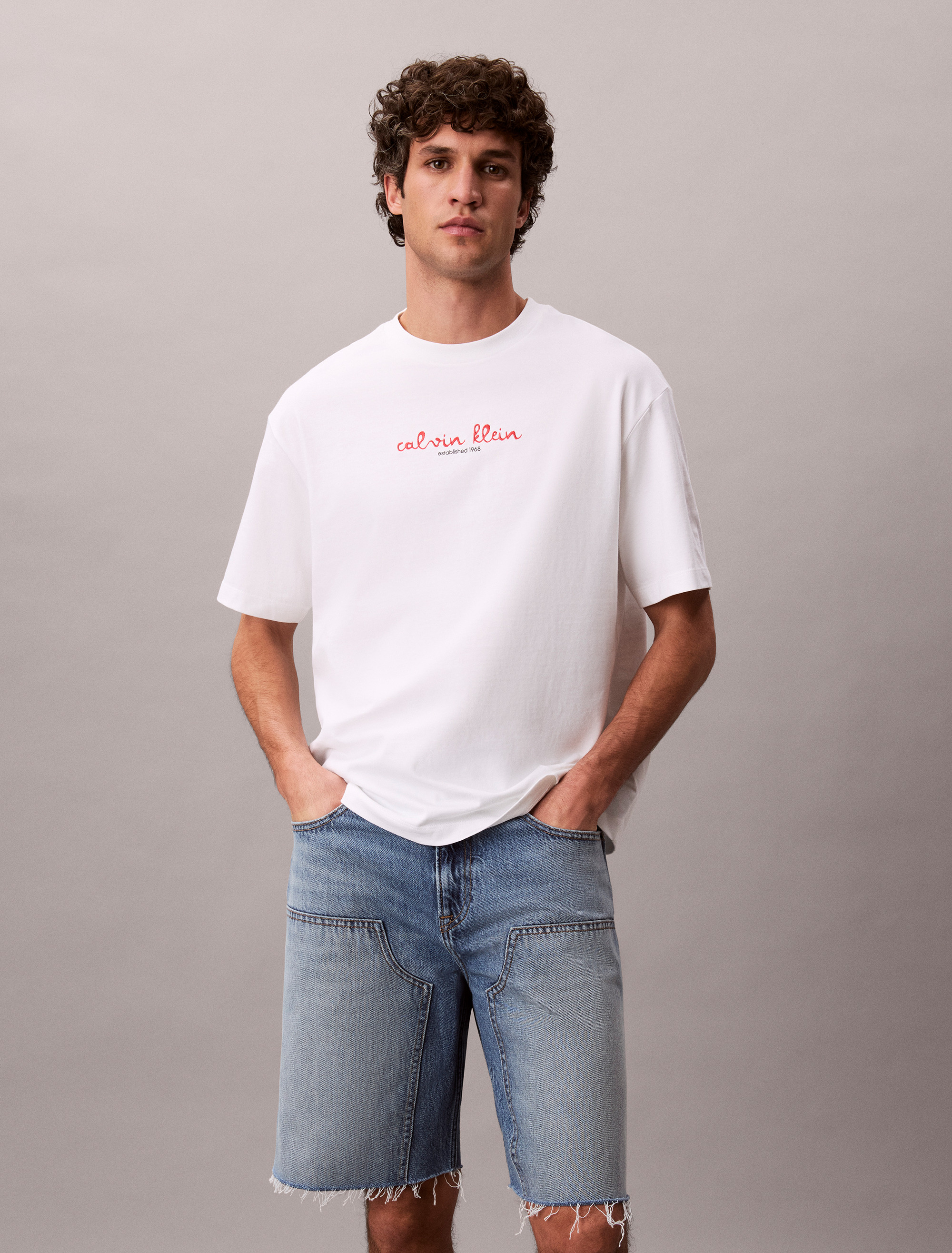 Line Logo Graphic Relaxed T‑Shirt