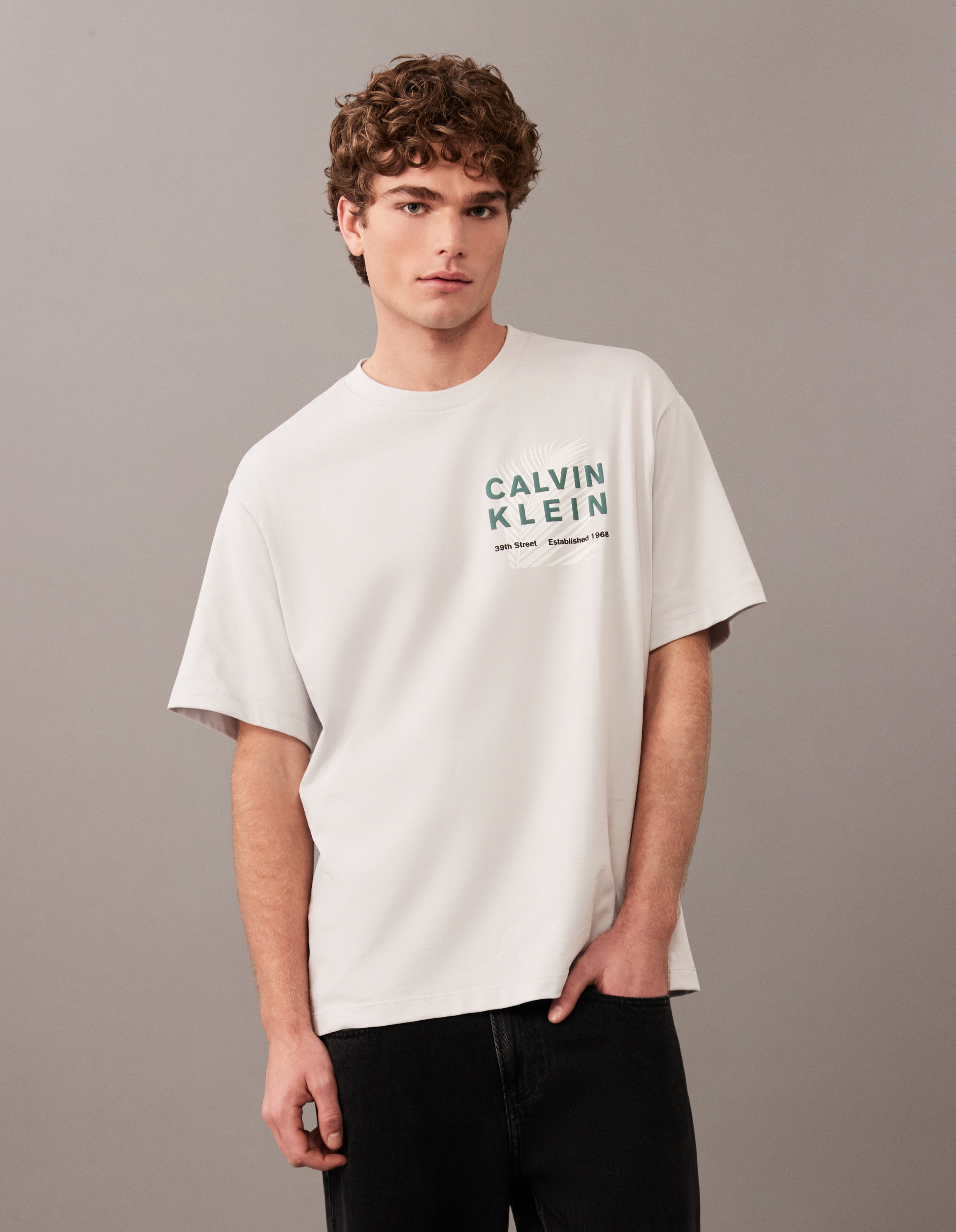 Palm Leaf Logo Graphic Relaxed T-Shirt