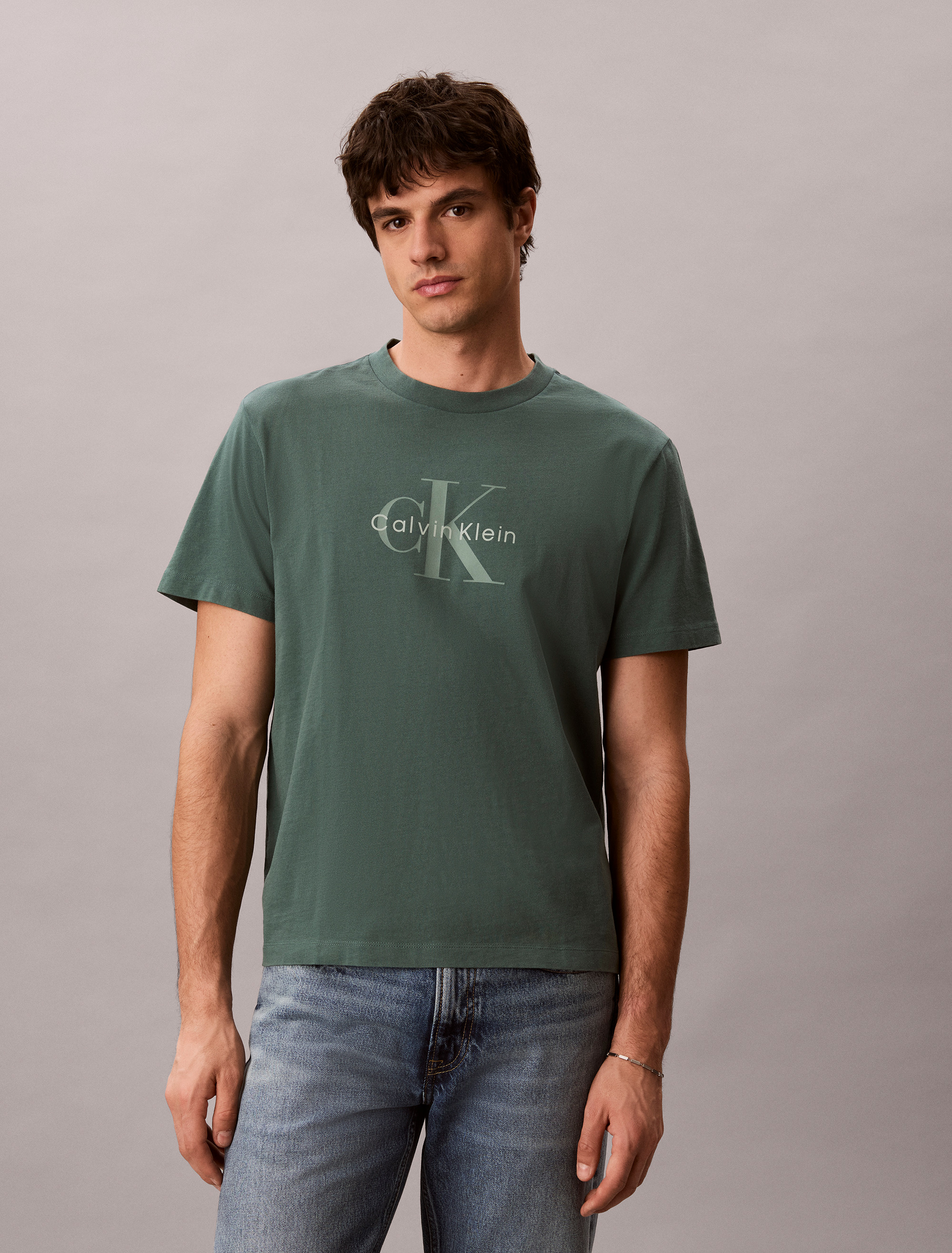Acid Wash Monologo Graphic Relaxed T-Shirt
