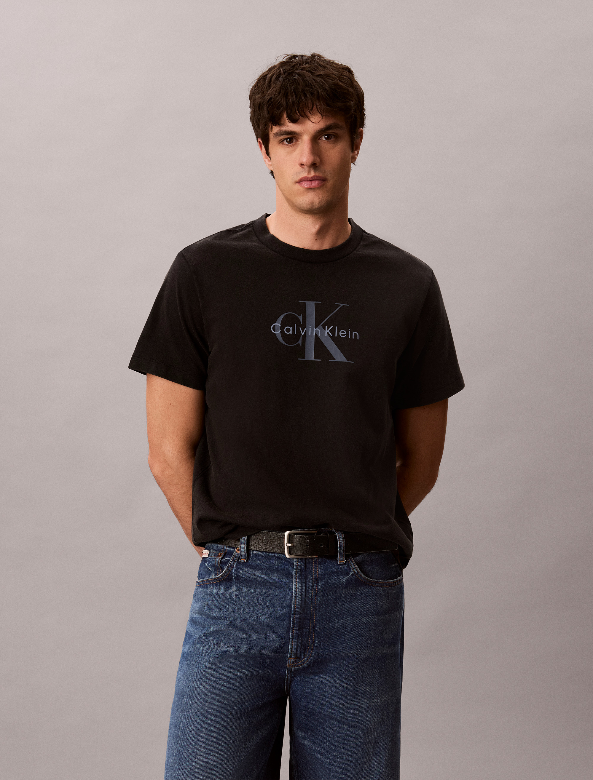 Acid Wash Monologo Graphic Relaxed T-Shirt