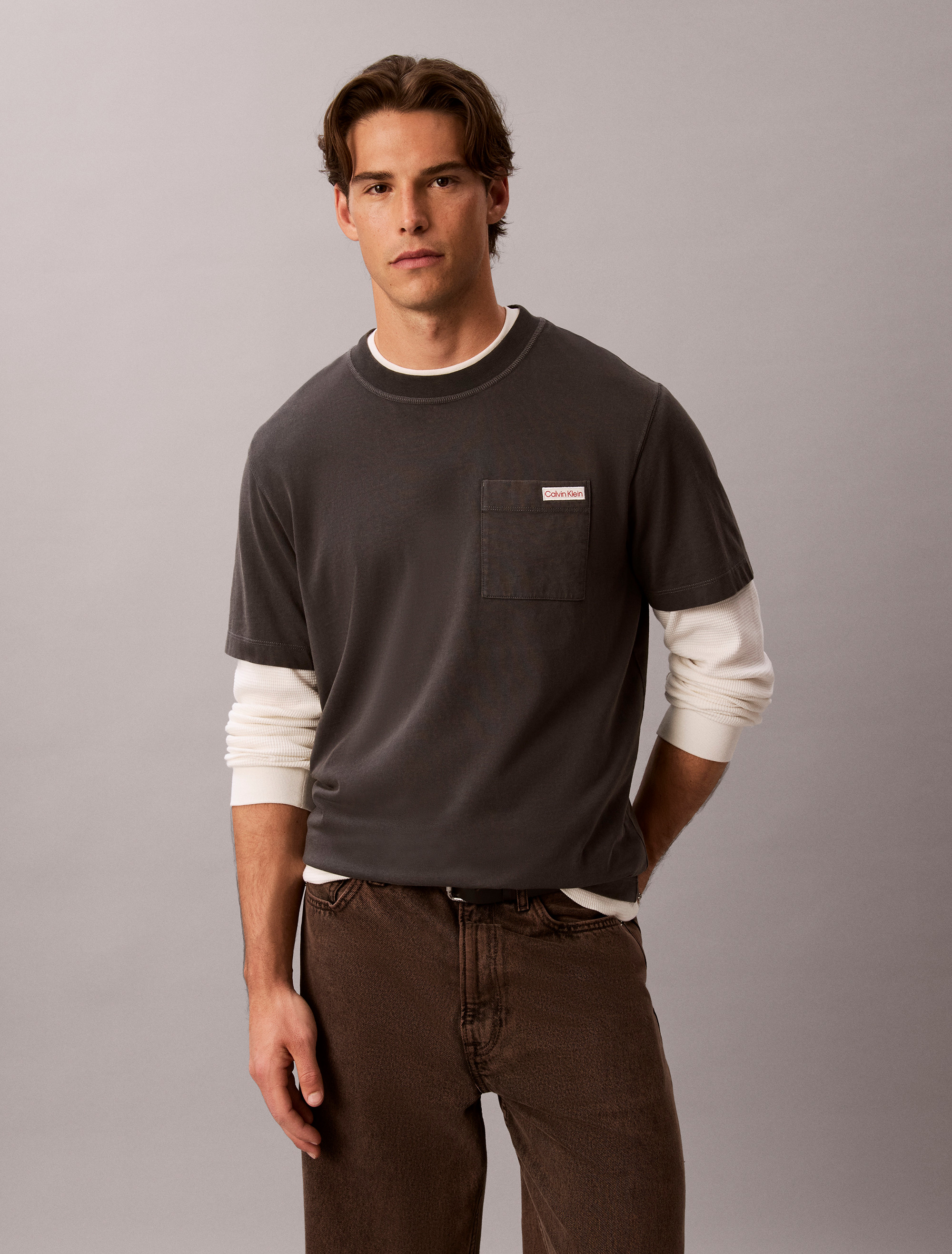 Washed Cotton Pocket T-Shirt