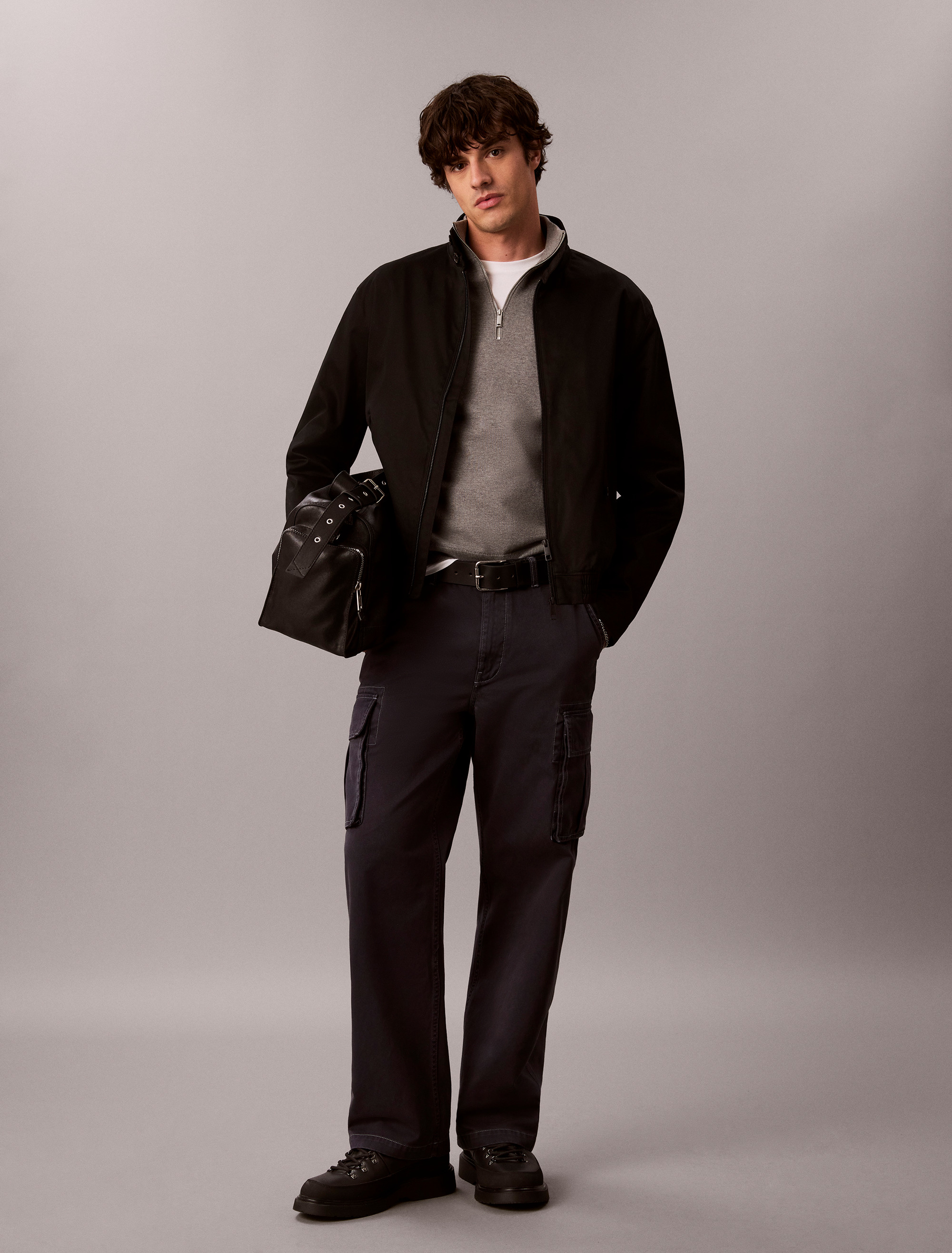 Relaxed Cotton Twill Cargo Trousers