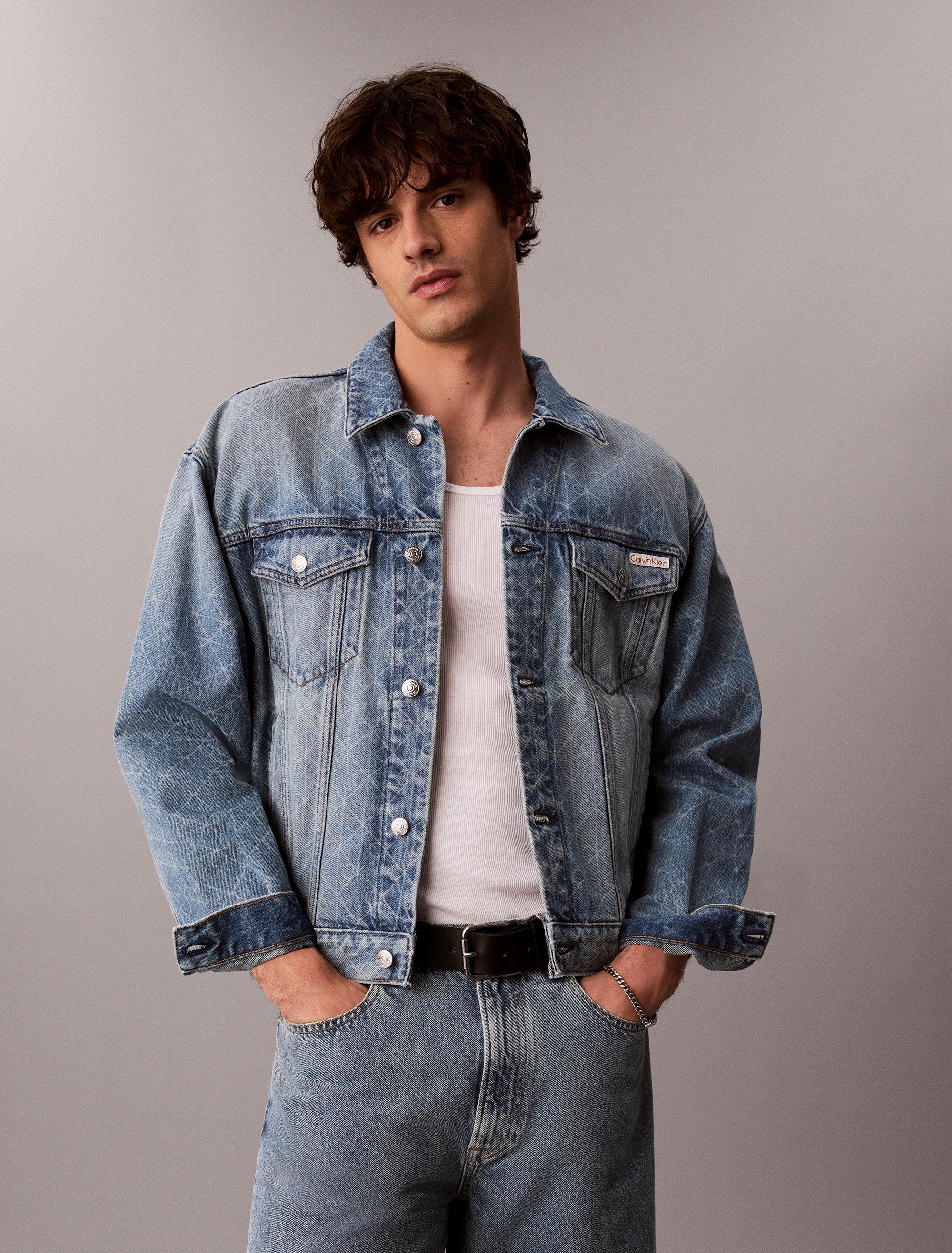 90s Denim Logo Trucker Jacket