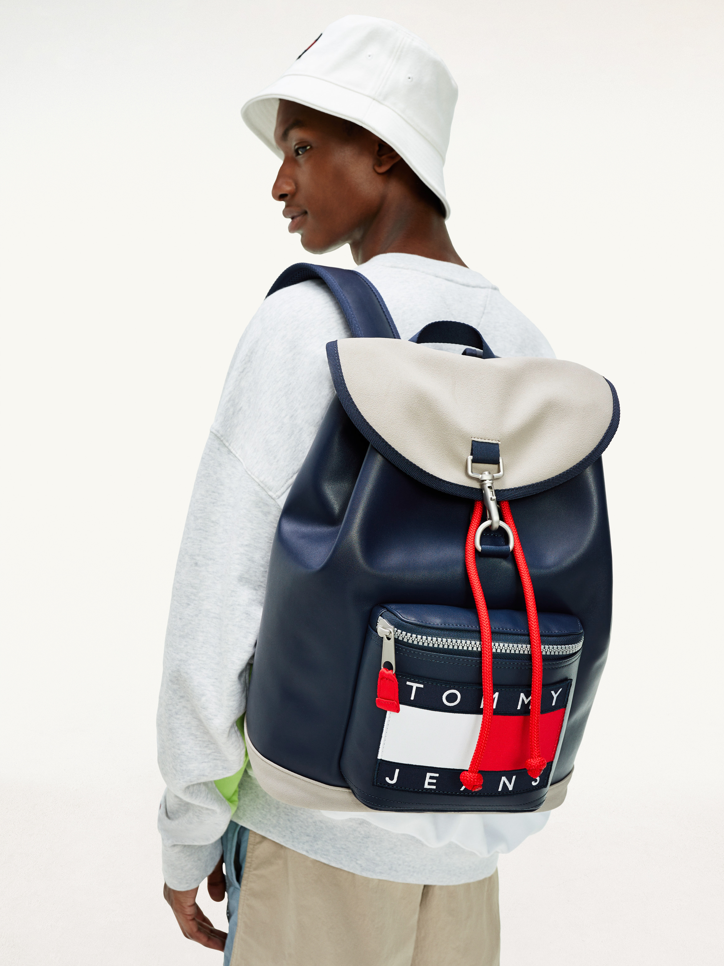 tommy hilfiger flap backpack