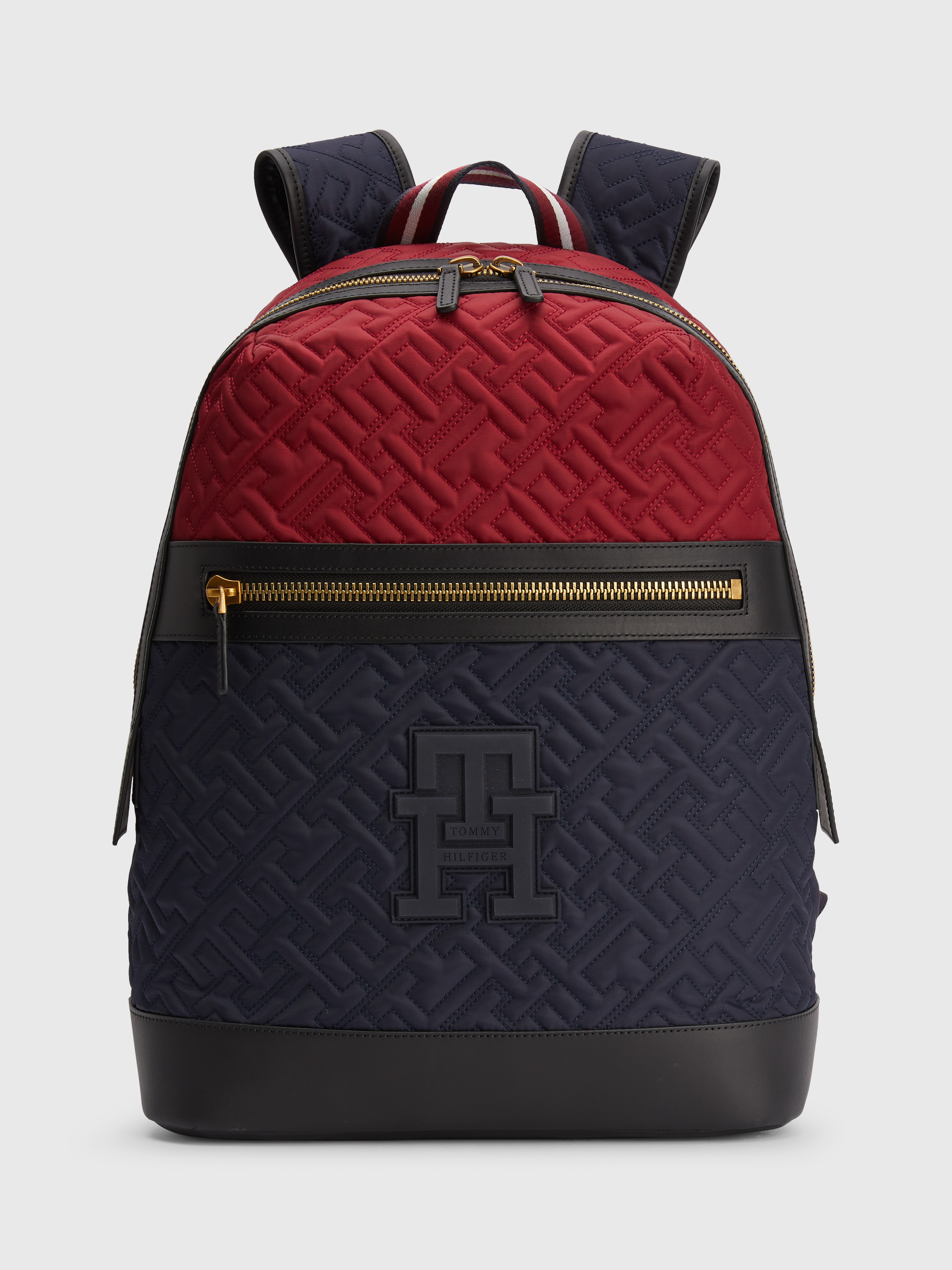 Th Monogram Quilted Nylon Backpack Bags Tommy Hilfiger