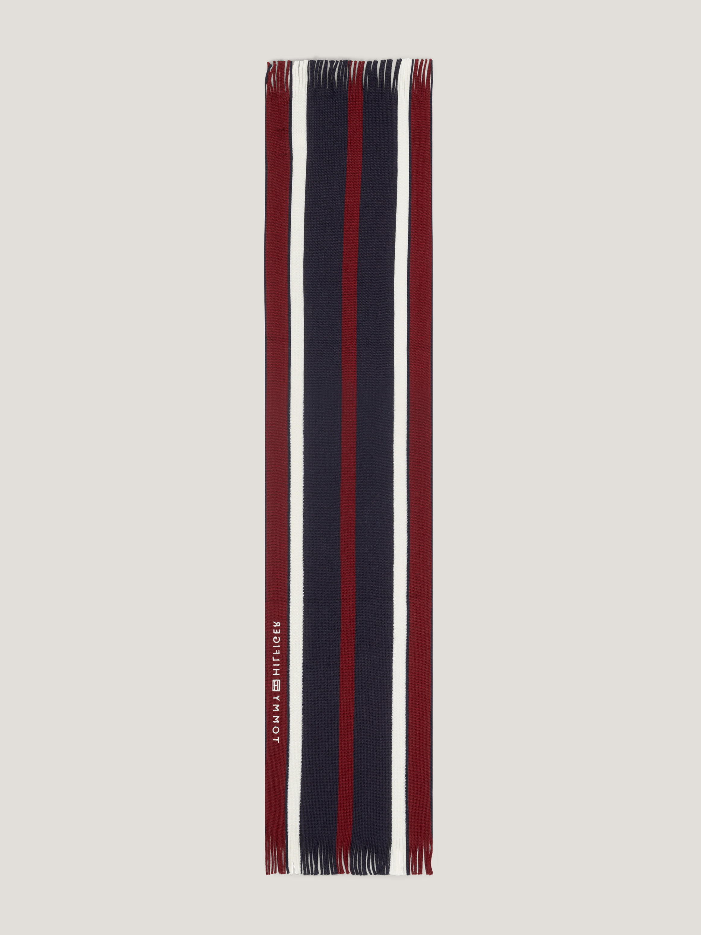 Signature Fringed Stripe Scarf | Scarves | Tommy Hilfiger