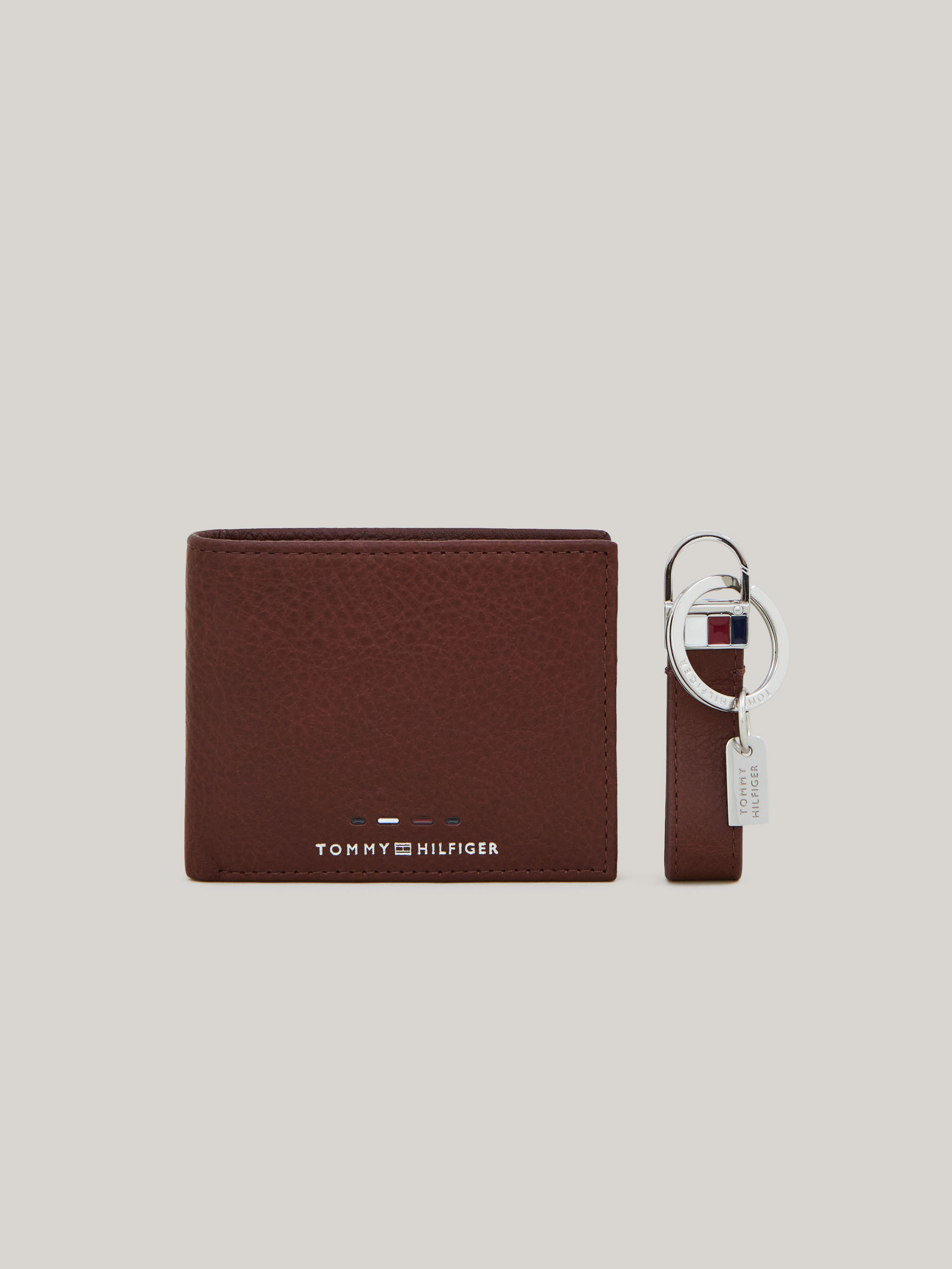 Premium Leather Wallet And Key Fob Gift Set
