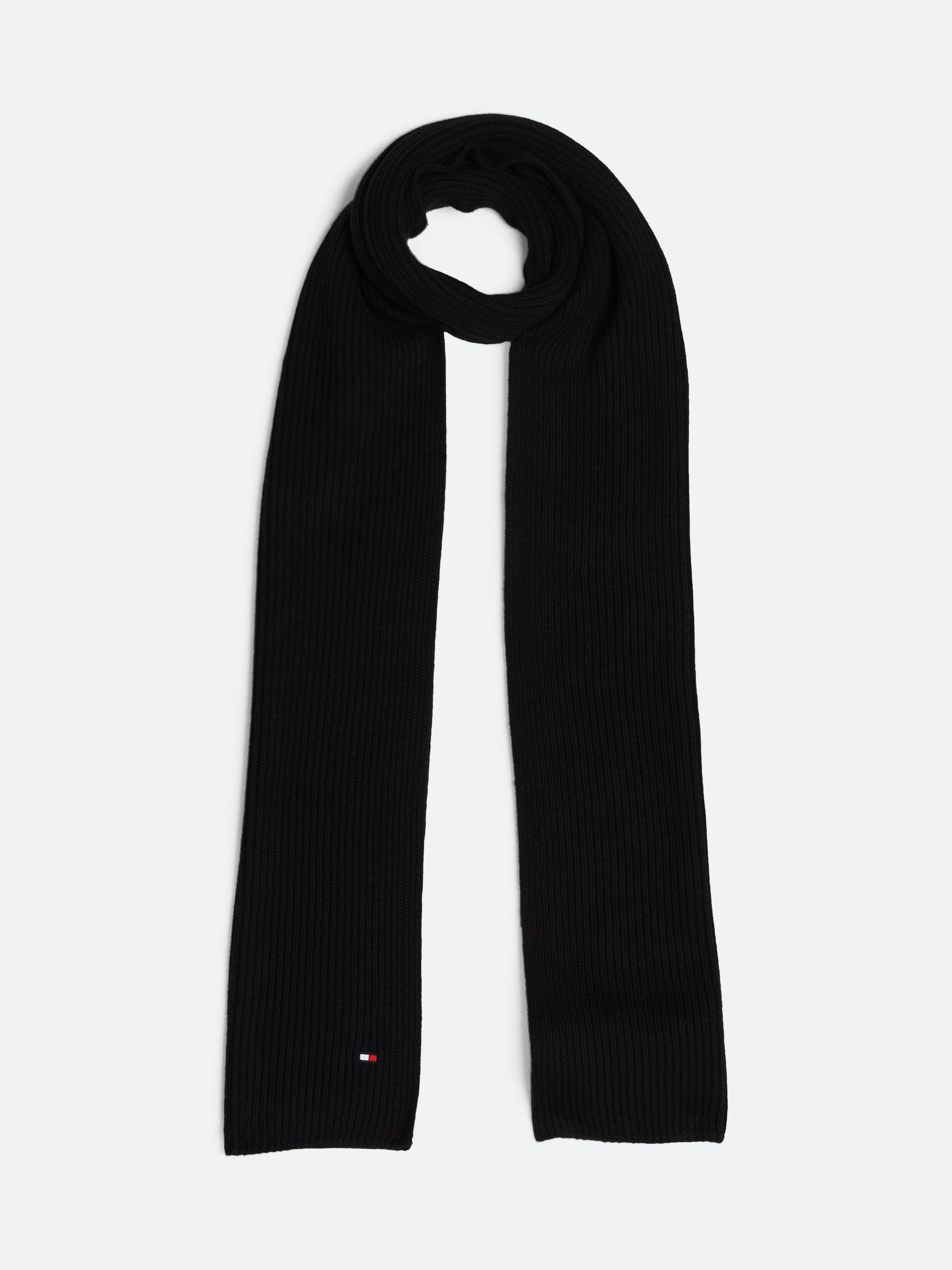 Hilfiger Flag Embroidery Scarf with Cashmere Scarves Tommy