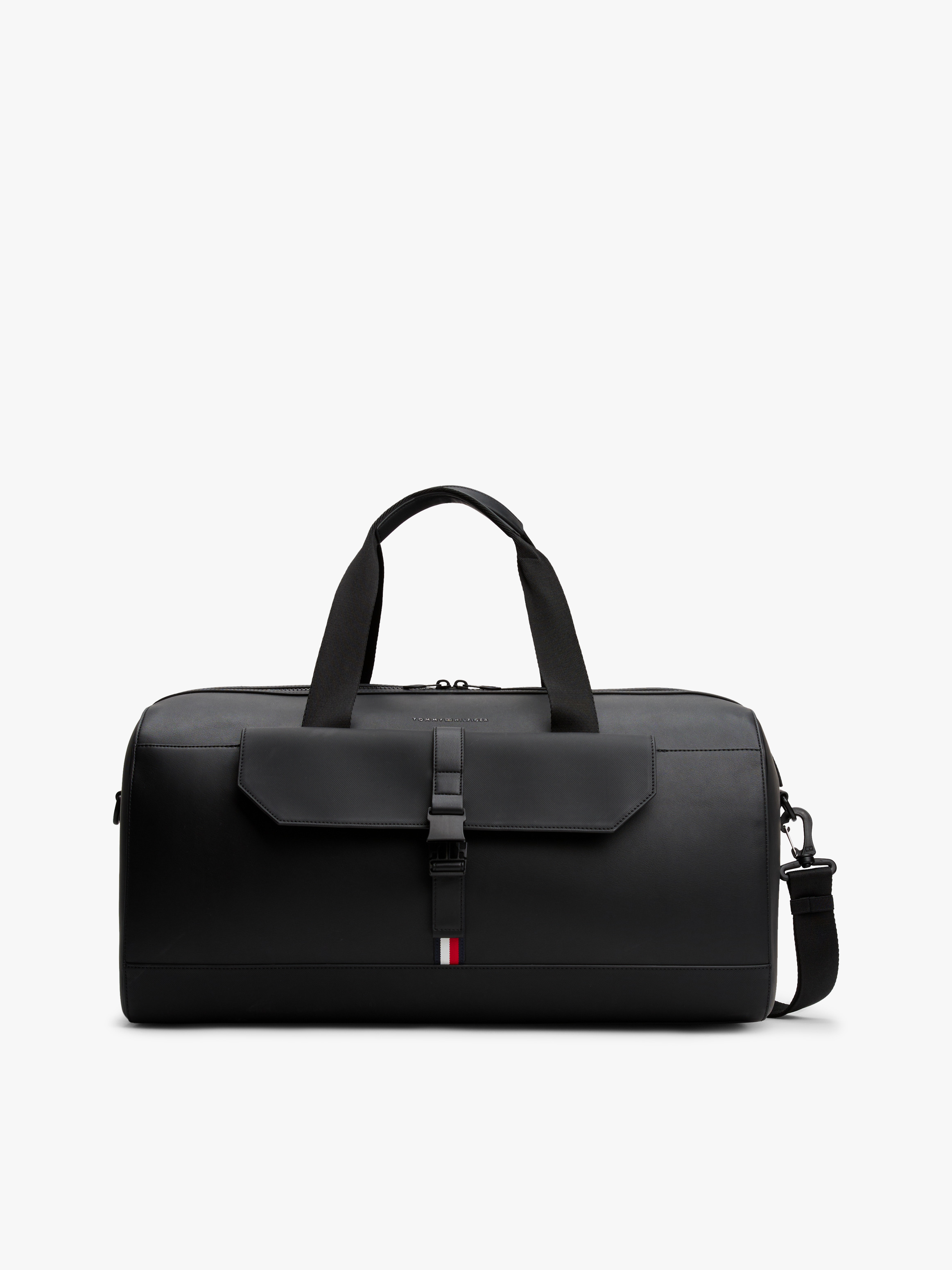 Metal Logo Crossbody Duffle Bag