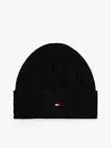 Hilfiger Flag Cable Knit Wool Blend Beanie