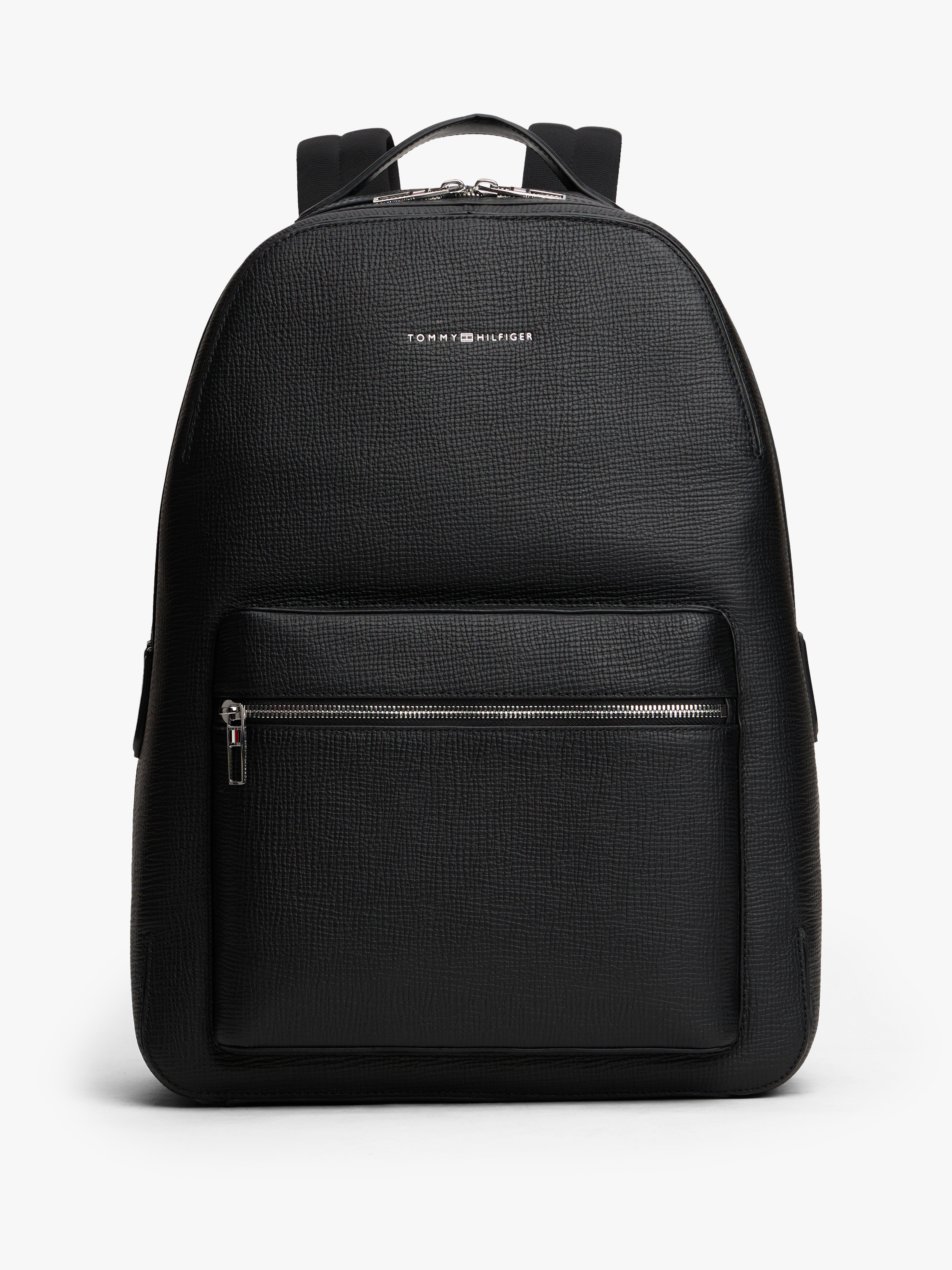 TH Business Leather Double Zip Backpack