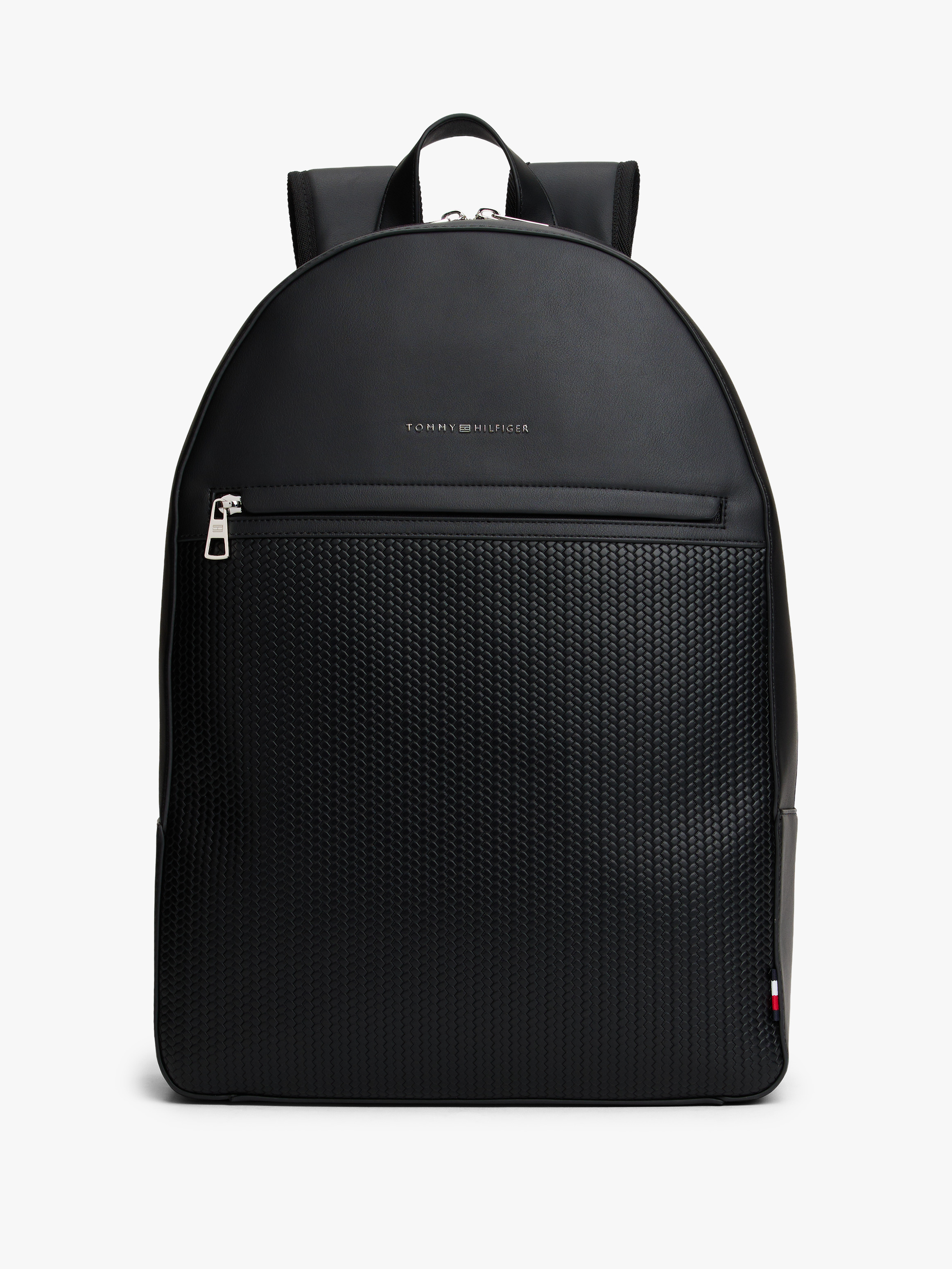 Metal Logo Woven Backpack