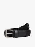 Woven Leather Webbing Square Buckle Belt
