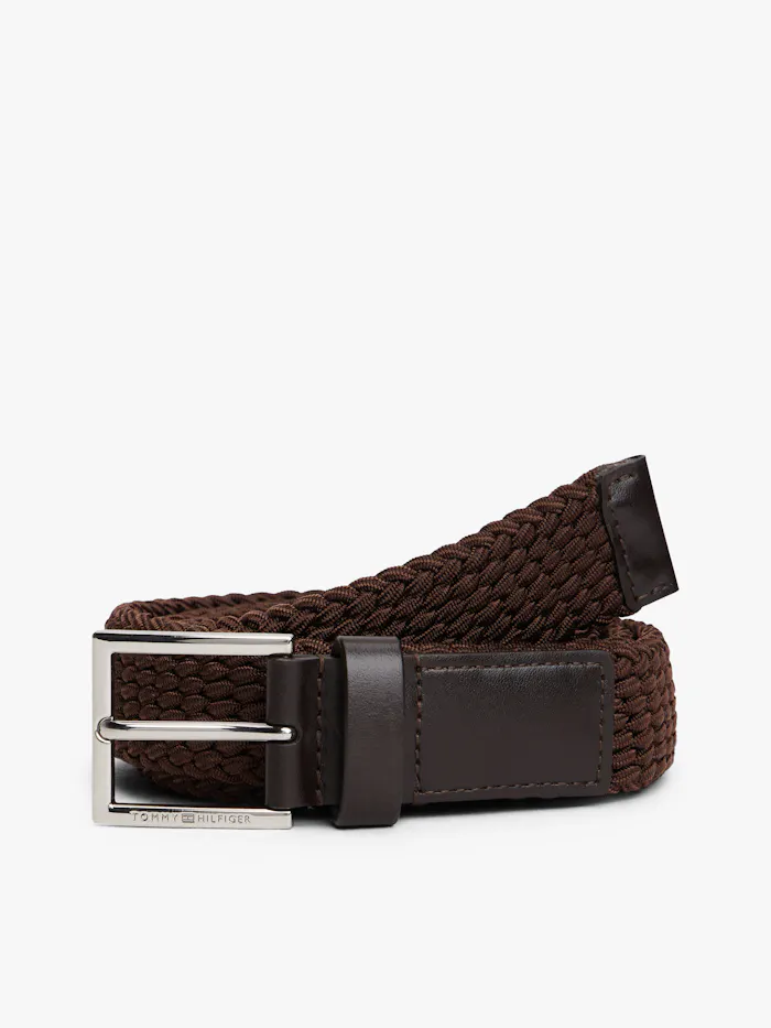 Leather Trim Webbed Square Buckle Belt | Belts | Tommy Hilfiger
