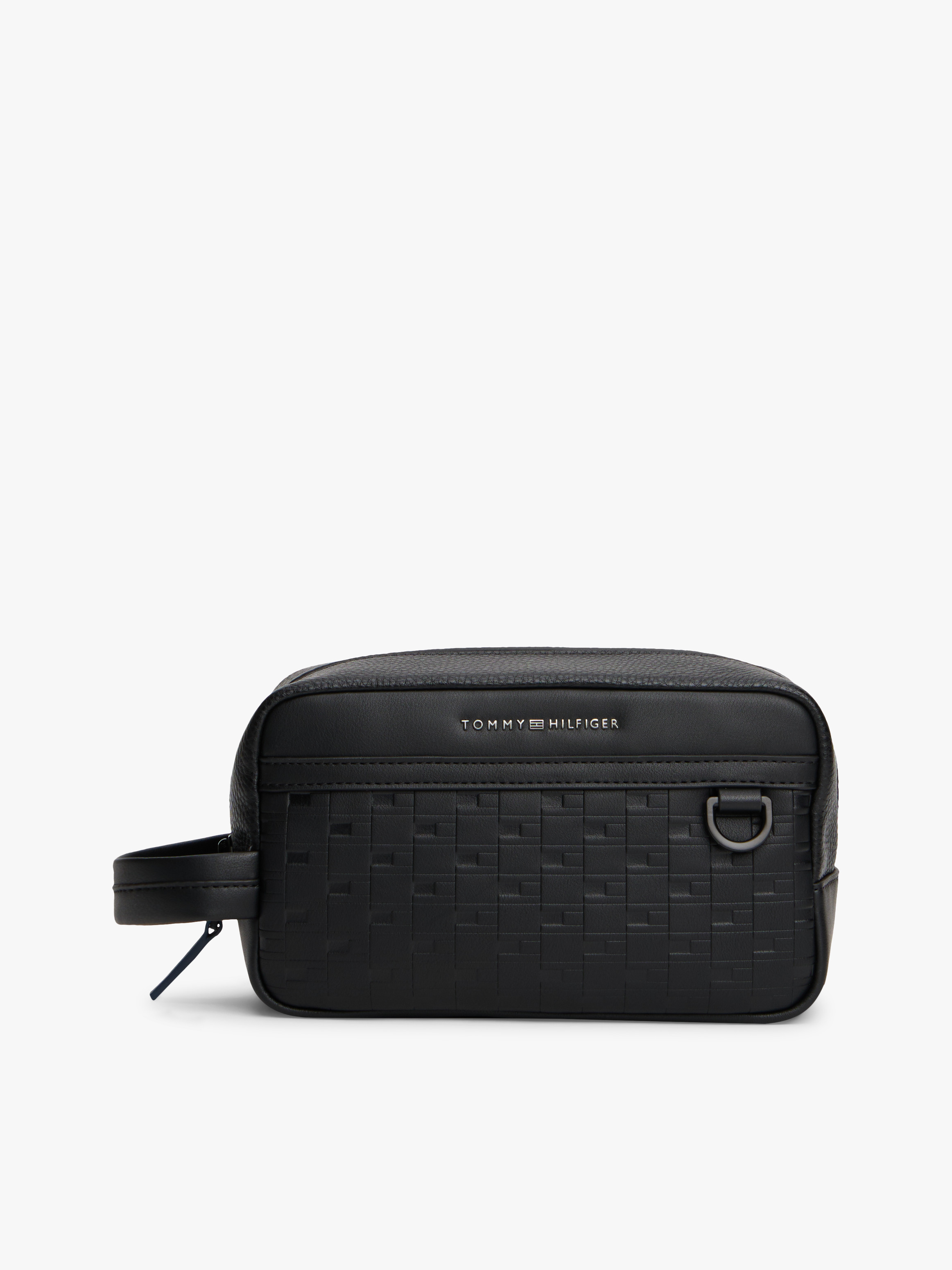 Modern Repeat Flag Metal Logo Washbag