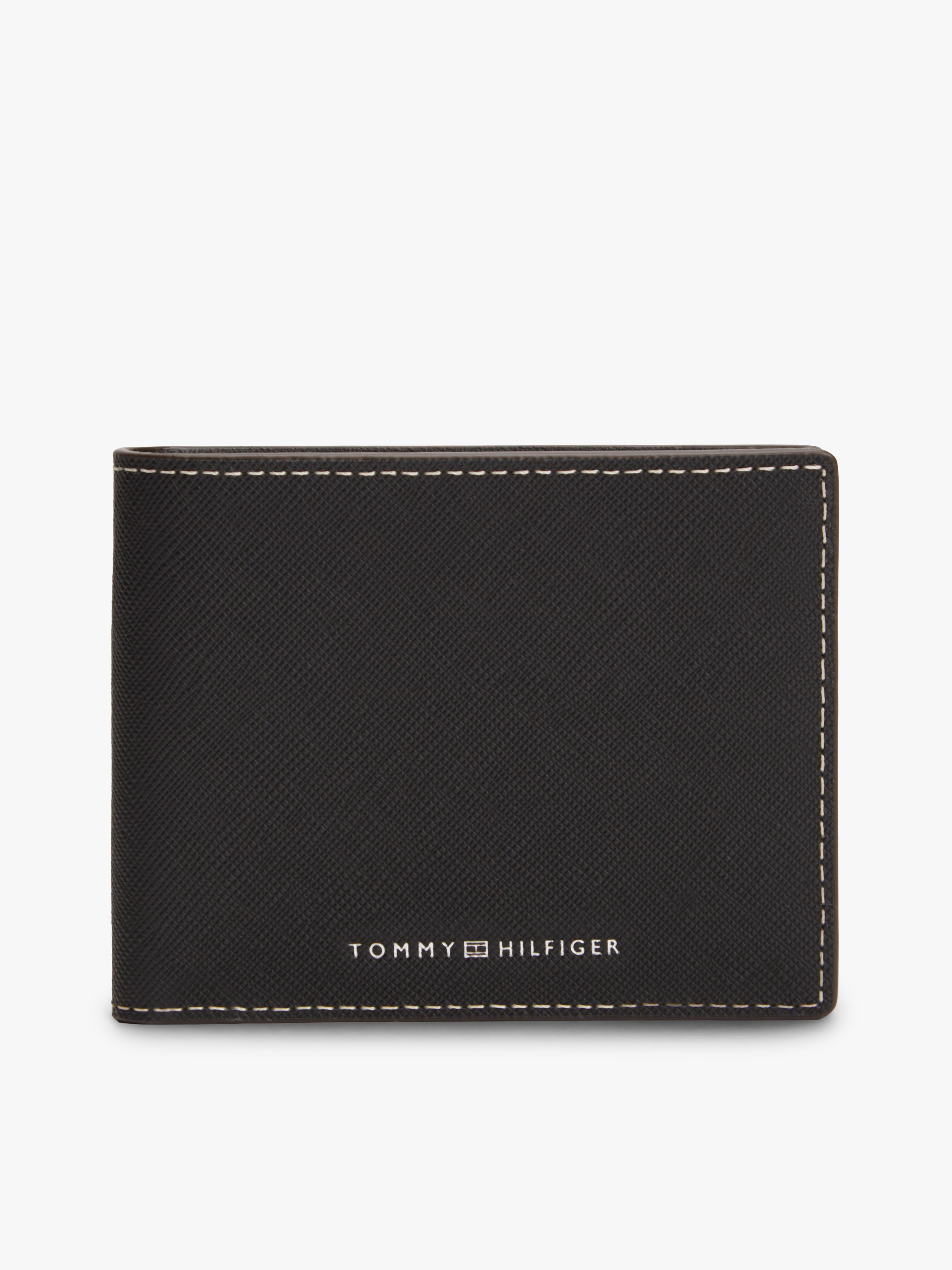 Leather Logo Bifold Credit Card Wallet