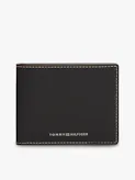 Leather Logo Bifold Credit Card Wallet