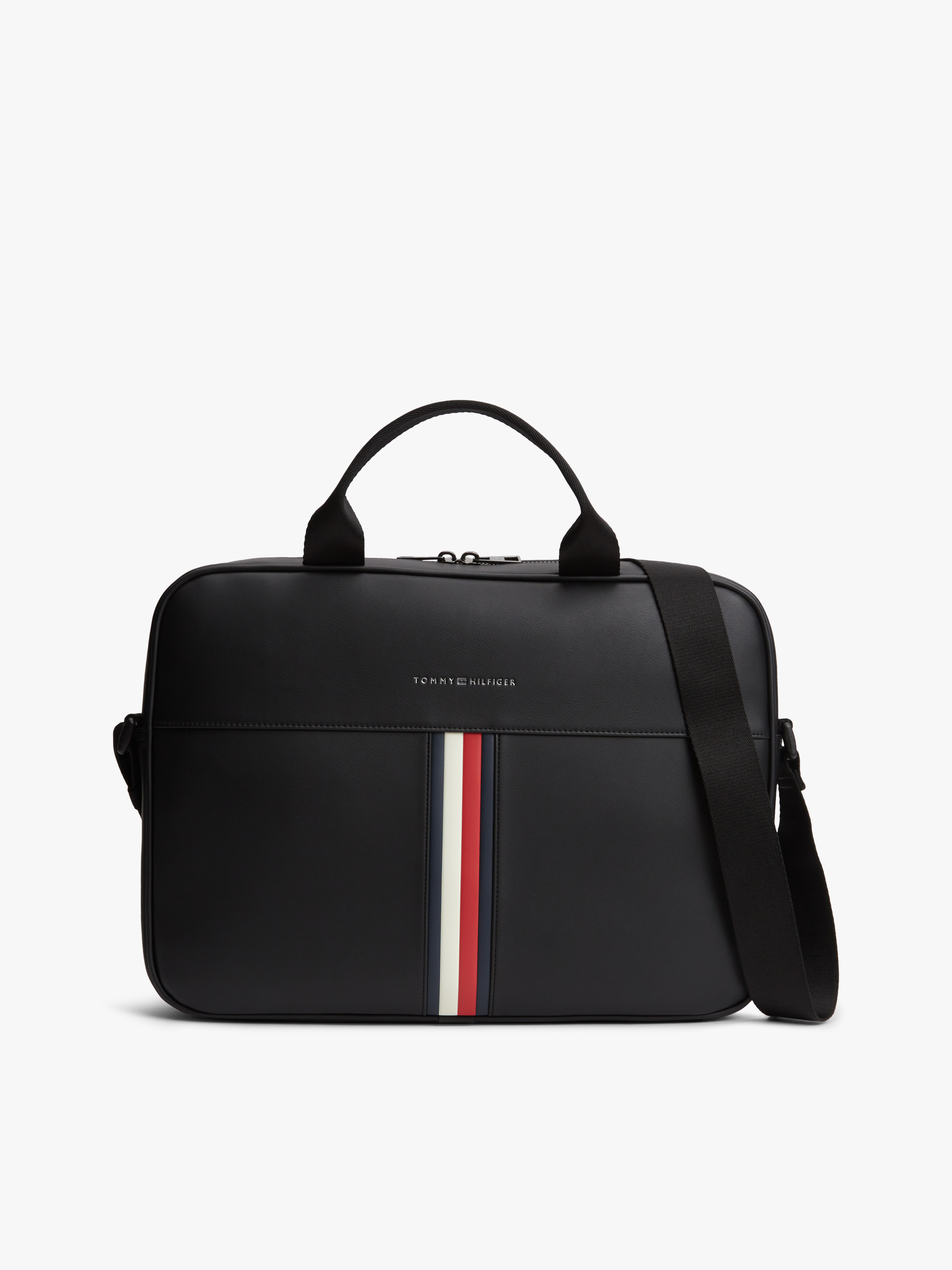 Signature Tape Crossbody Laptop Bag