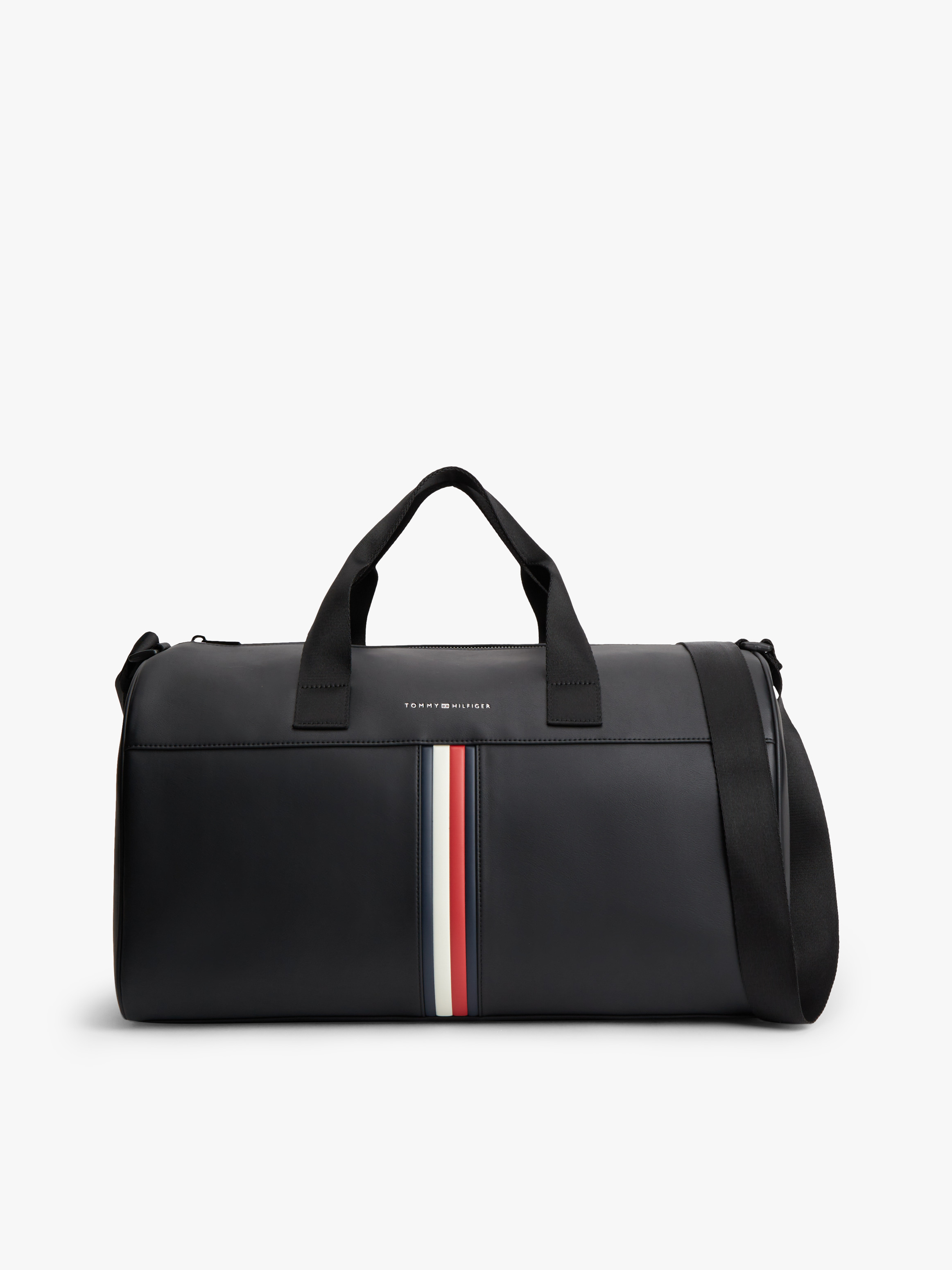 Metallic Logo Signature Tape Duffel Bag