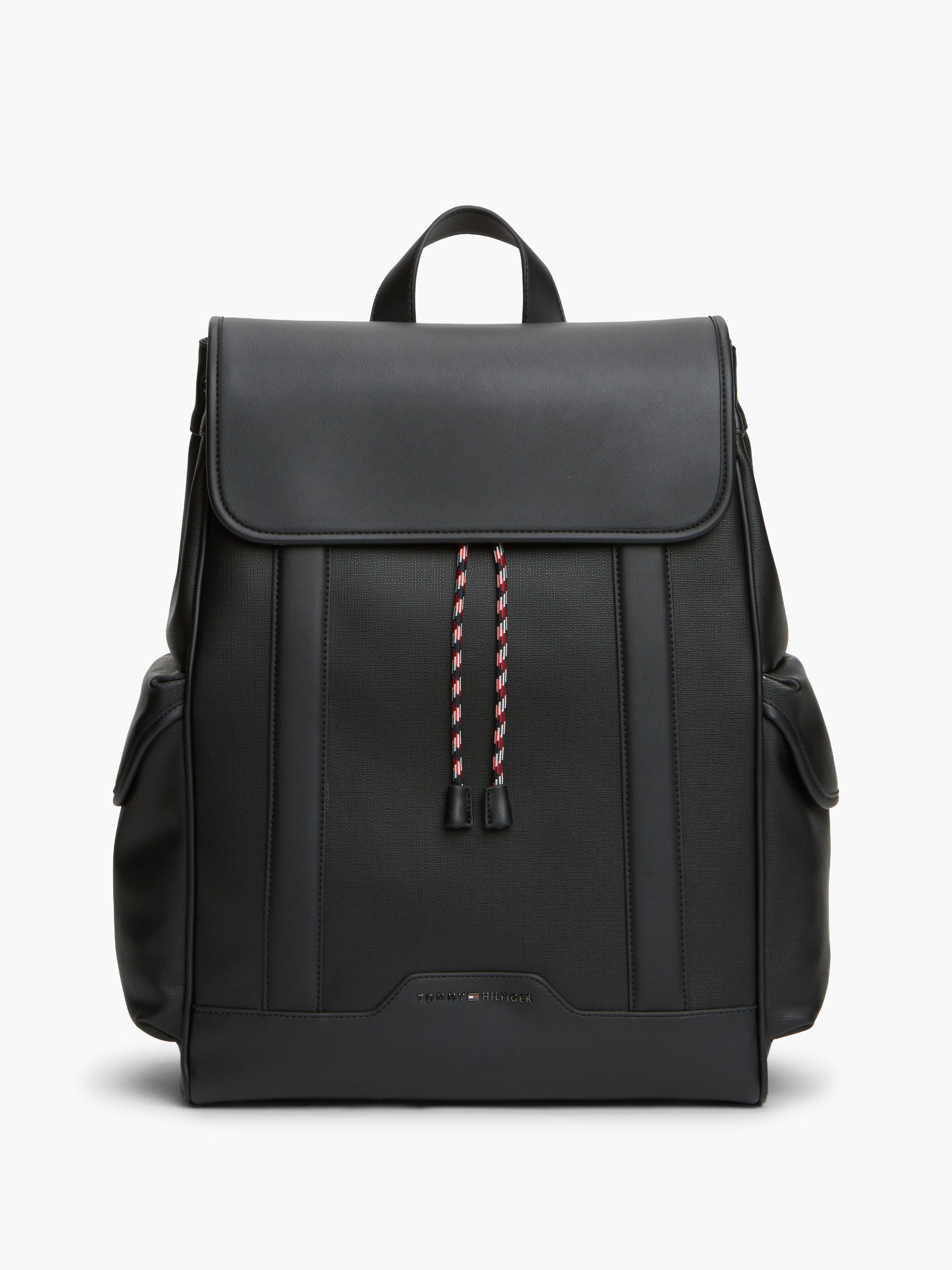 Global Stripe Drawstring Logo Backpack