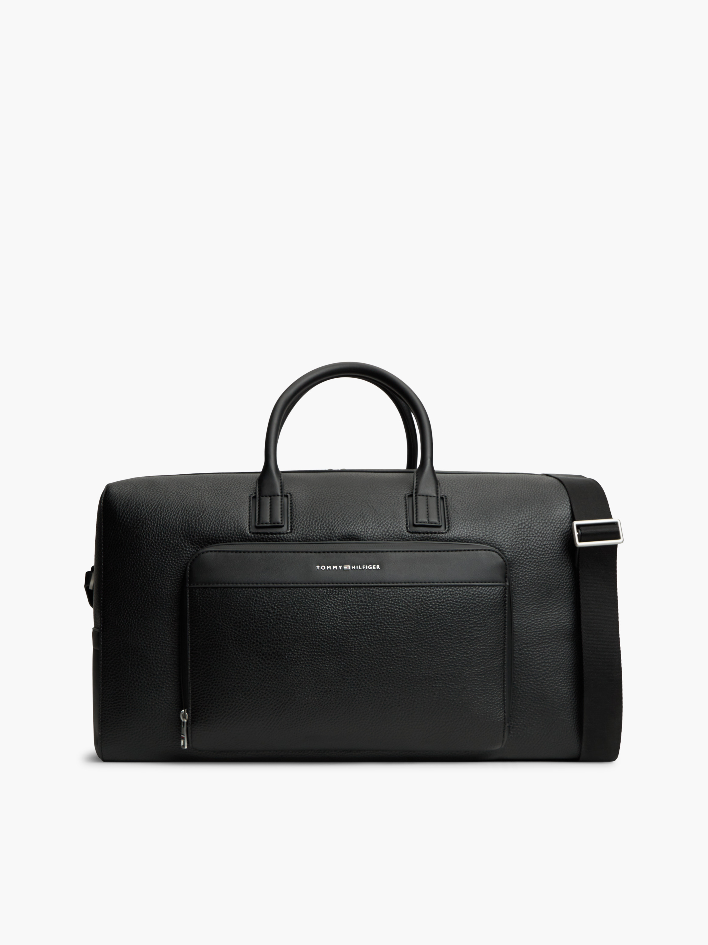 Metal Logo Pebble Grain Duffle Bag