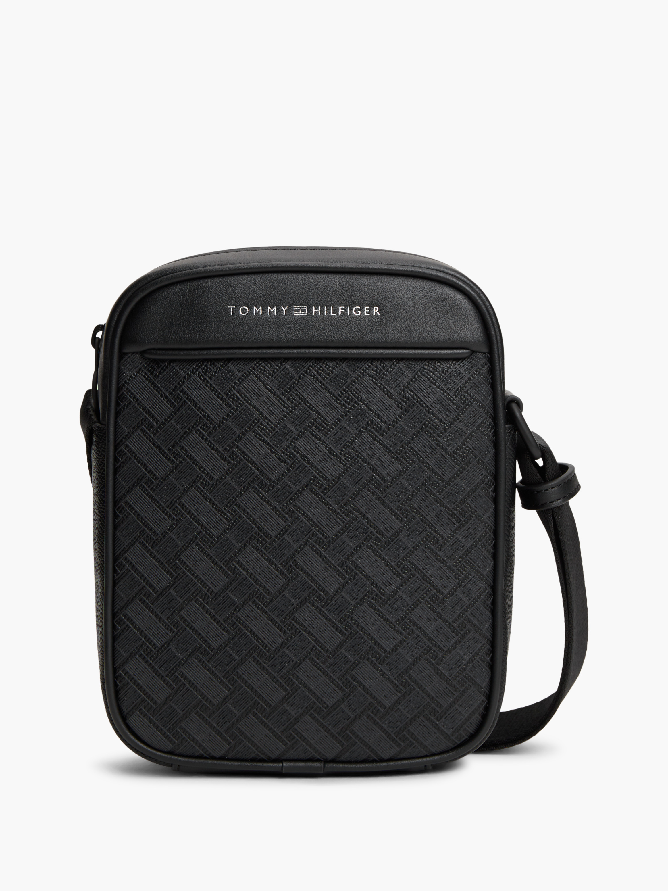 Modern Textured Flag Crossbody Reporter Bag