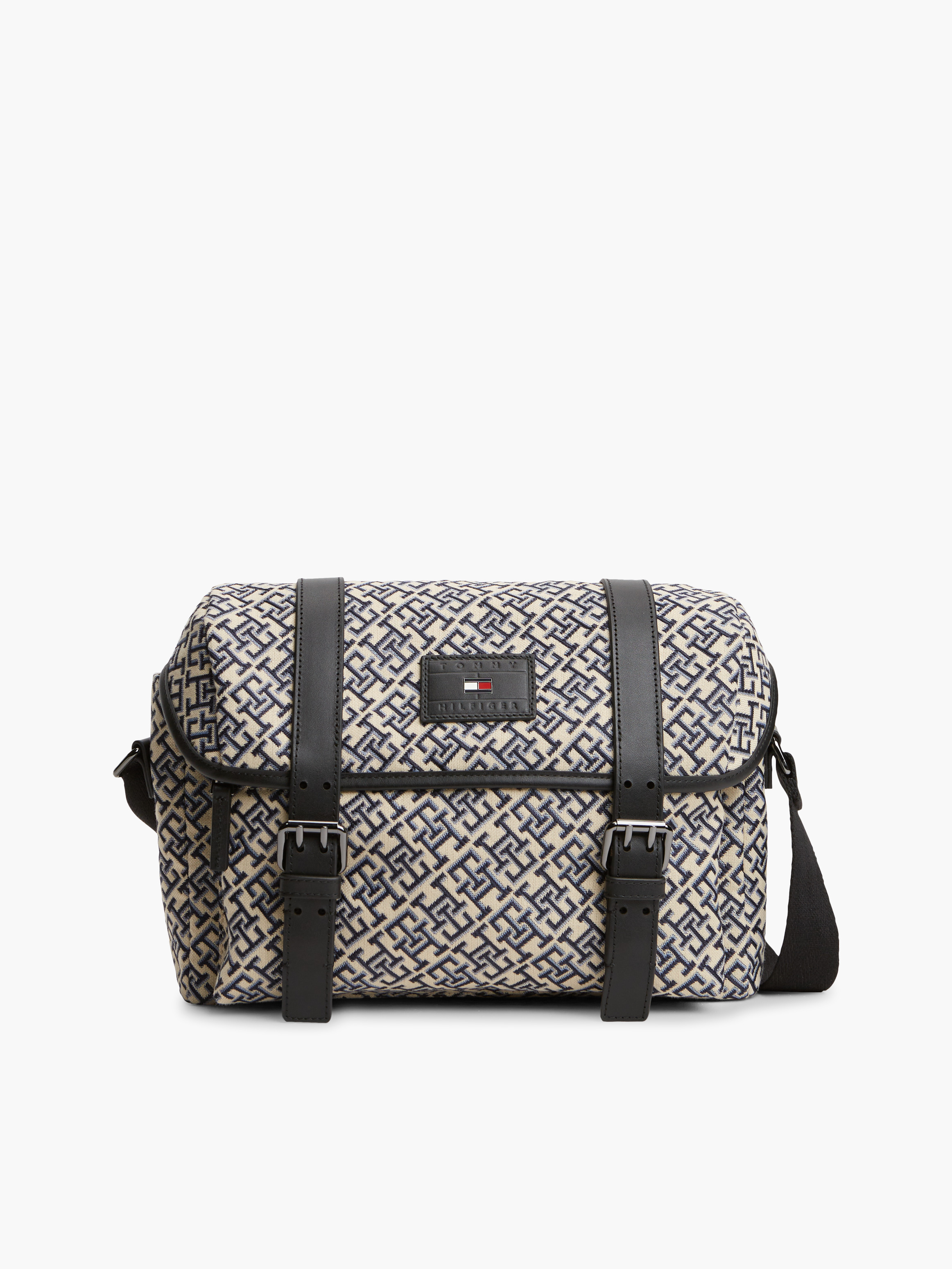 TH Monogram Jacquard Crossbody Messenger Bag